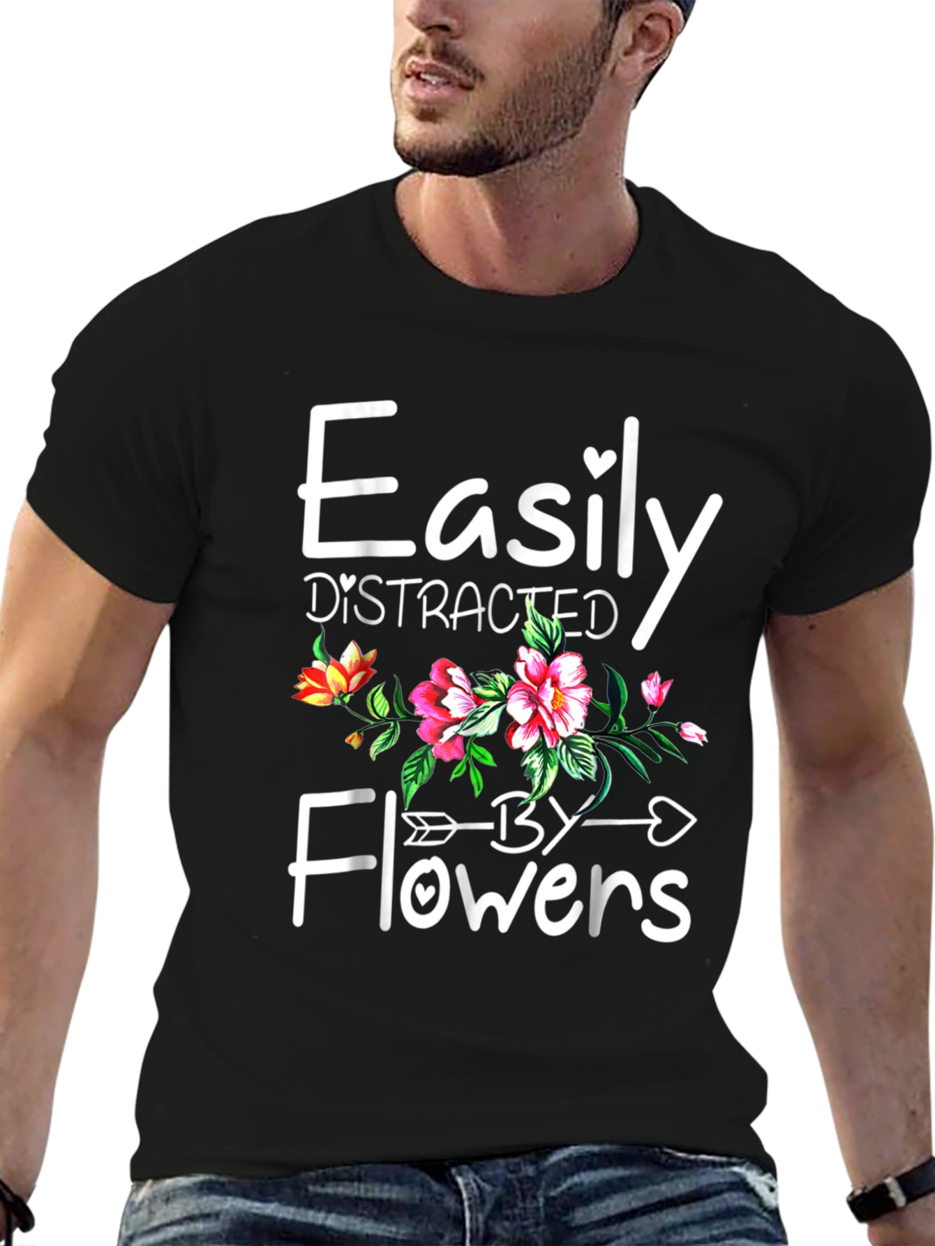 Easily Distracted by Flowers Graphic Tee