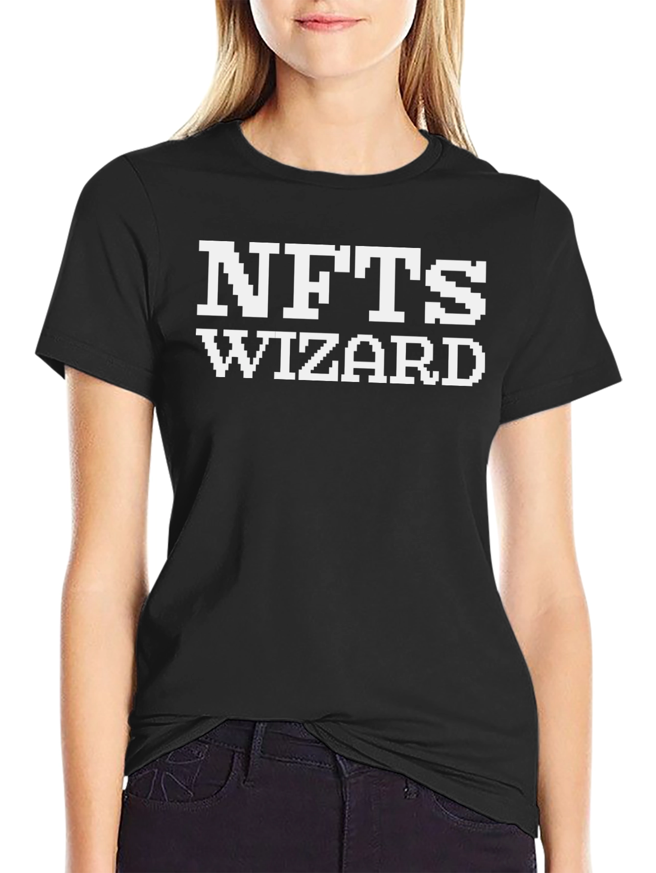 NFTs Wizard Black Graphic T-Shirt