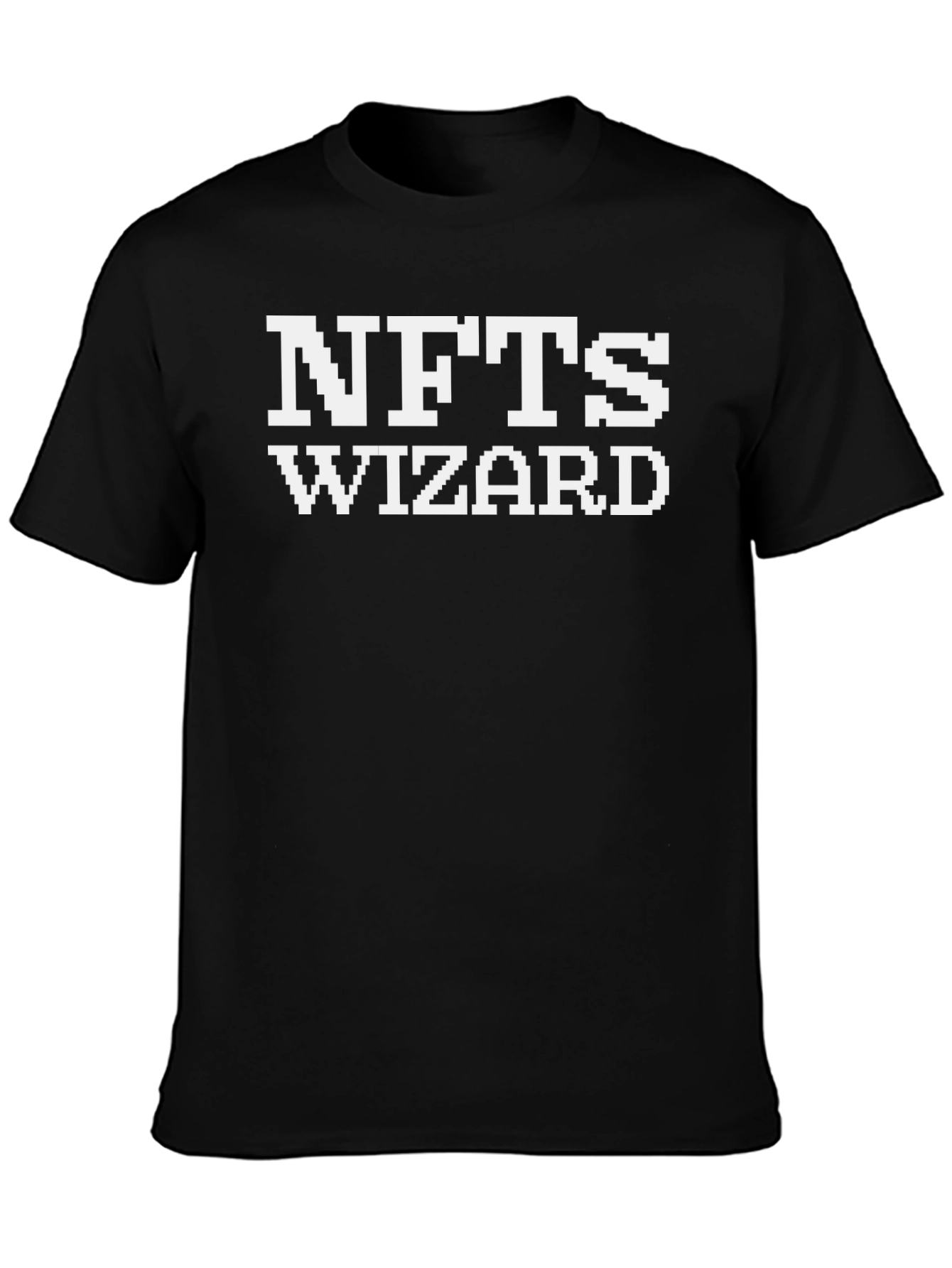 NFTs Wizard Black Graphic T-Shirt