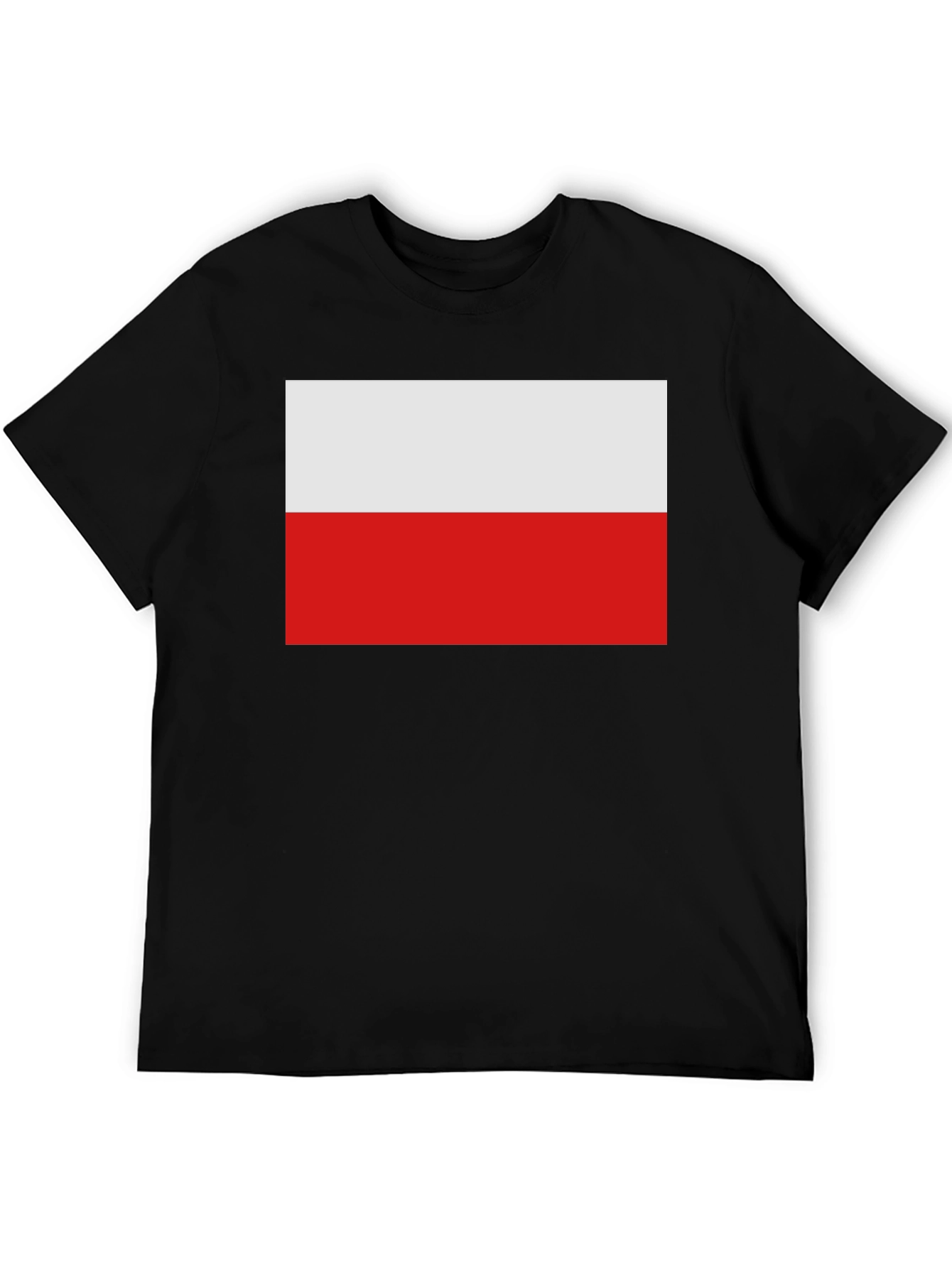 Poland Flag Graphic T-Shirt - Black Cotton Tee