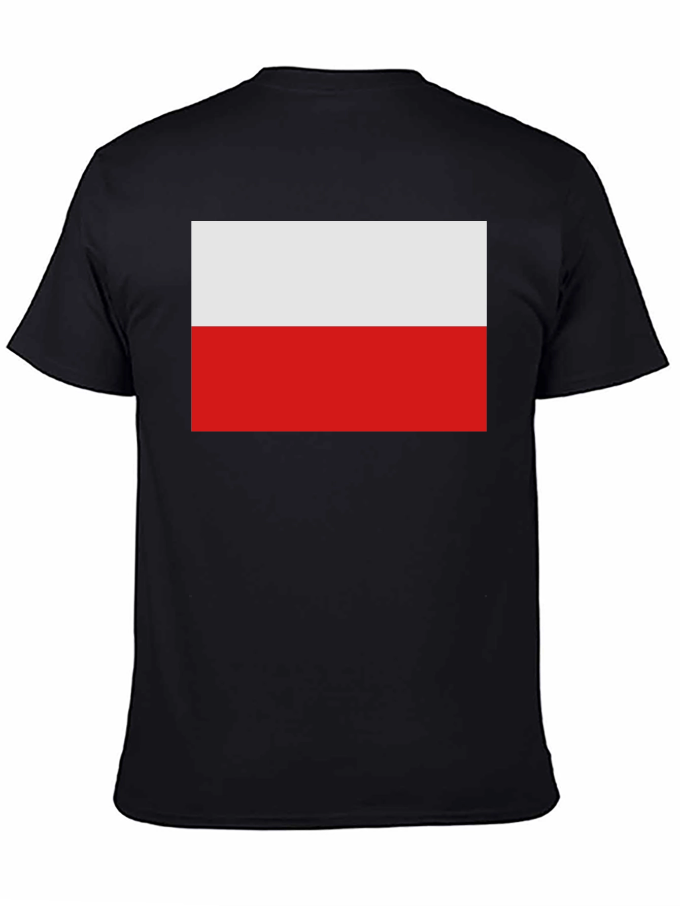 Poland Flag Graphic T-Shirt - Black Cotton Tee