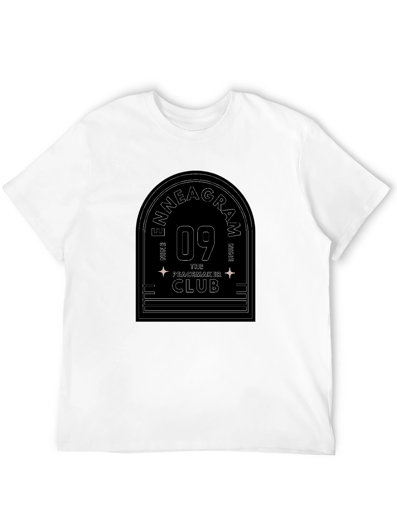 Enneagram 09 The Peacemaker Club Black T-Shirt