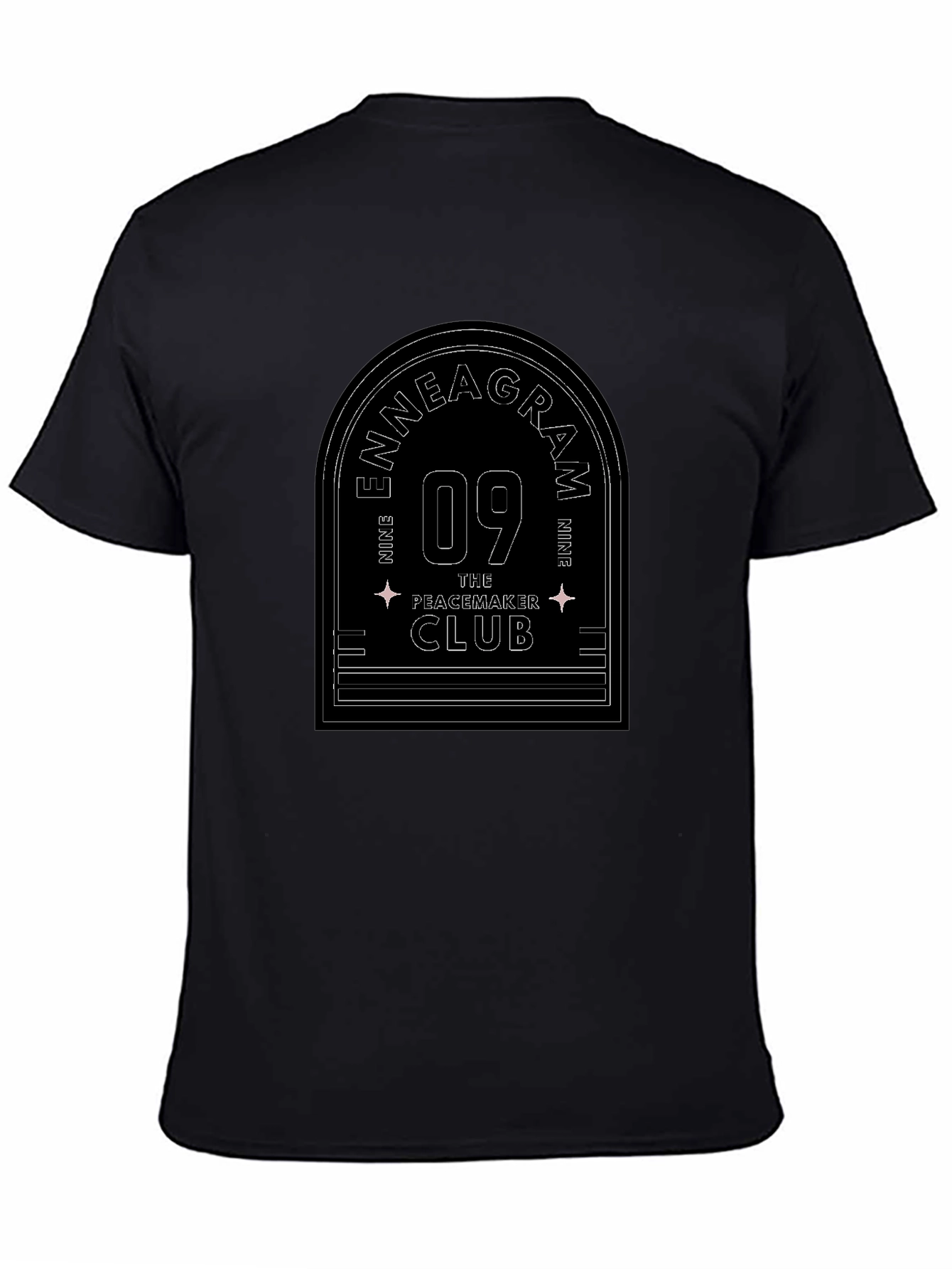 Enneagram 09 The Peacemaker Club Black T-Shirt