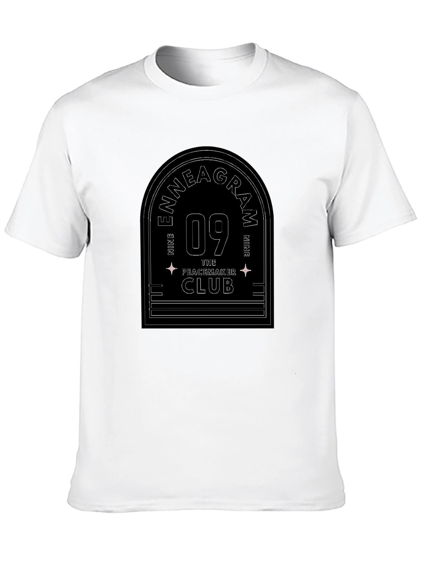 Enneagram 09 The Peacemaker Club Black T-Shirt