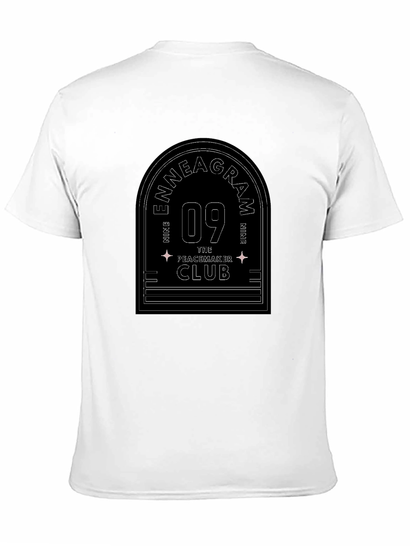 Enneagram 09 The Peacemaker Club Black T-Shirt