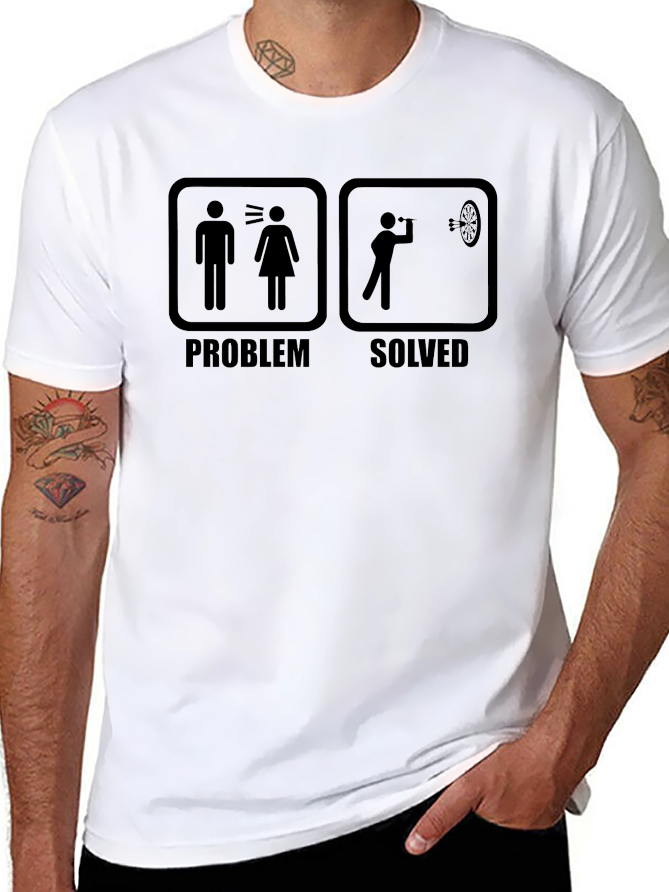 Problem Solved Dart Humor T-Shirt