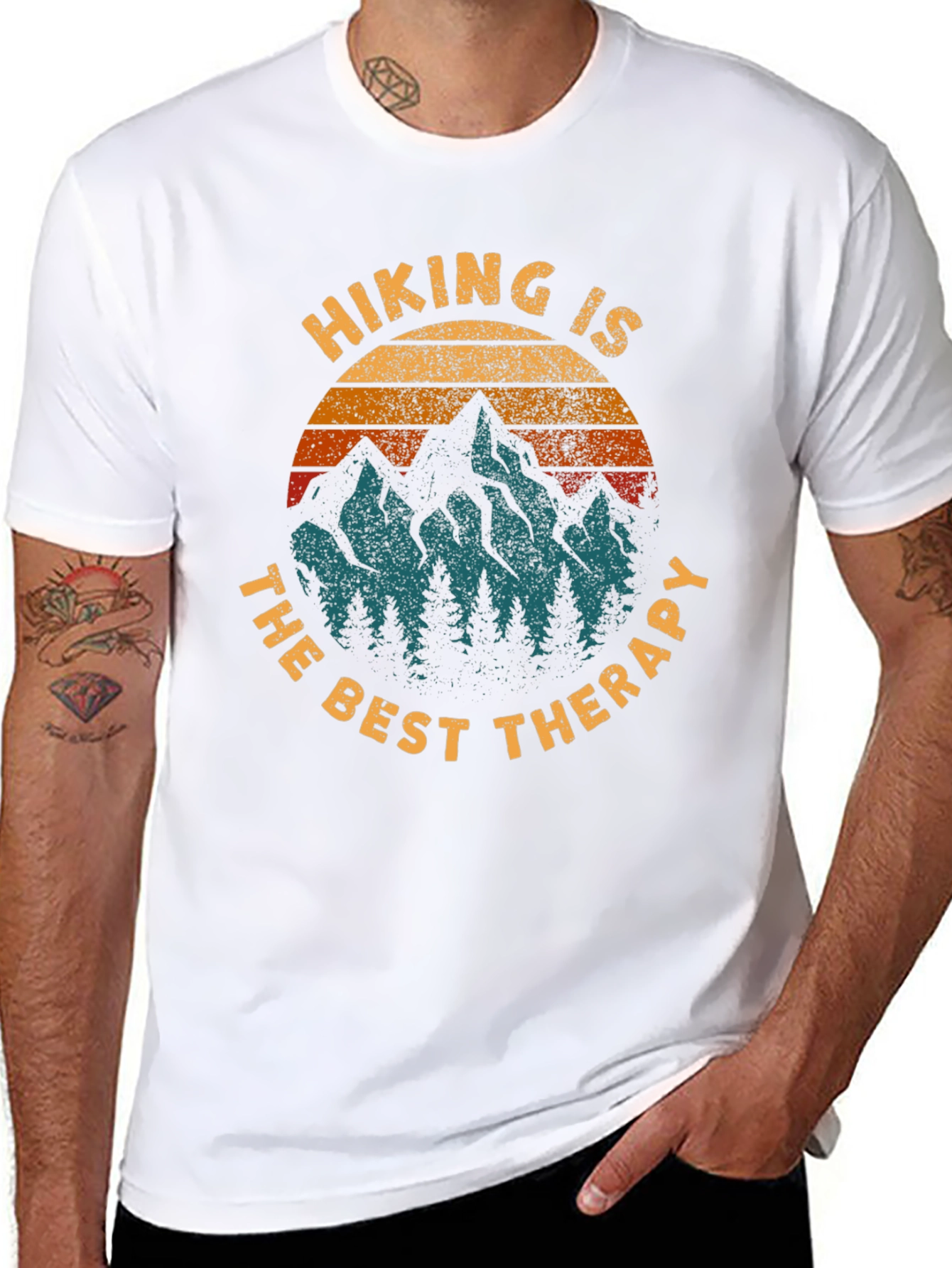 Hiking is Therapy Graphic Tee - Nature Lover Shirt