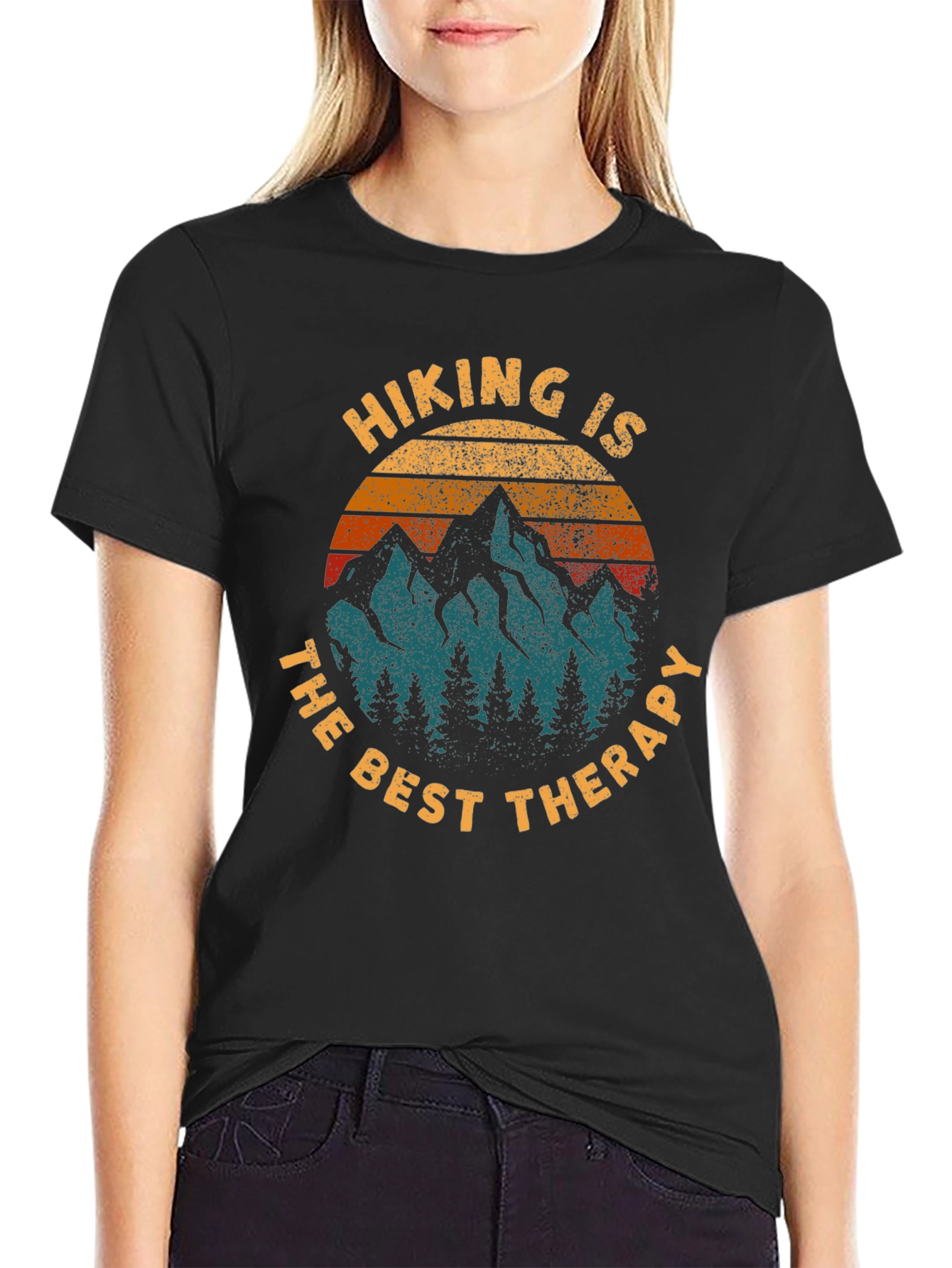 Hiking is Therapy Graphic Tee - Nature Lover Shirt