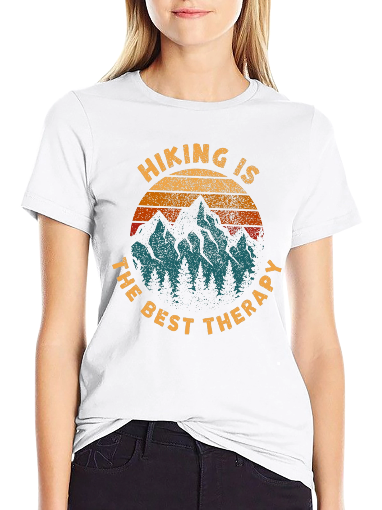 Hiking is Therapy Graphic Tee - Nature Lover Shirt