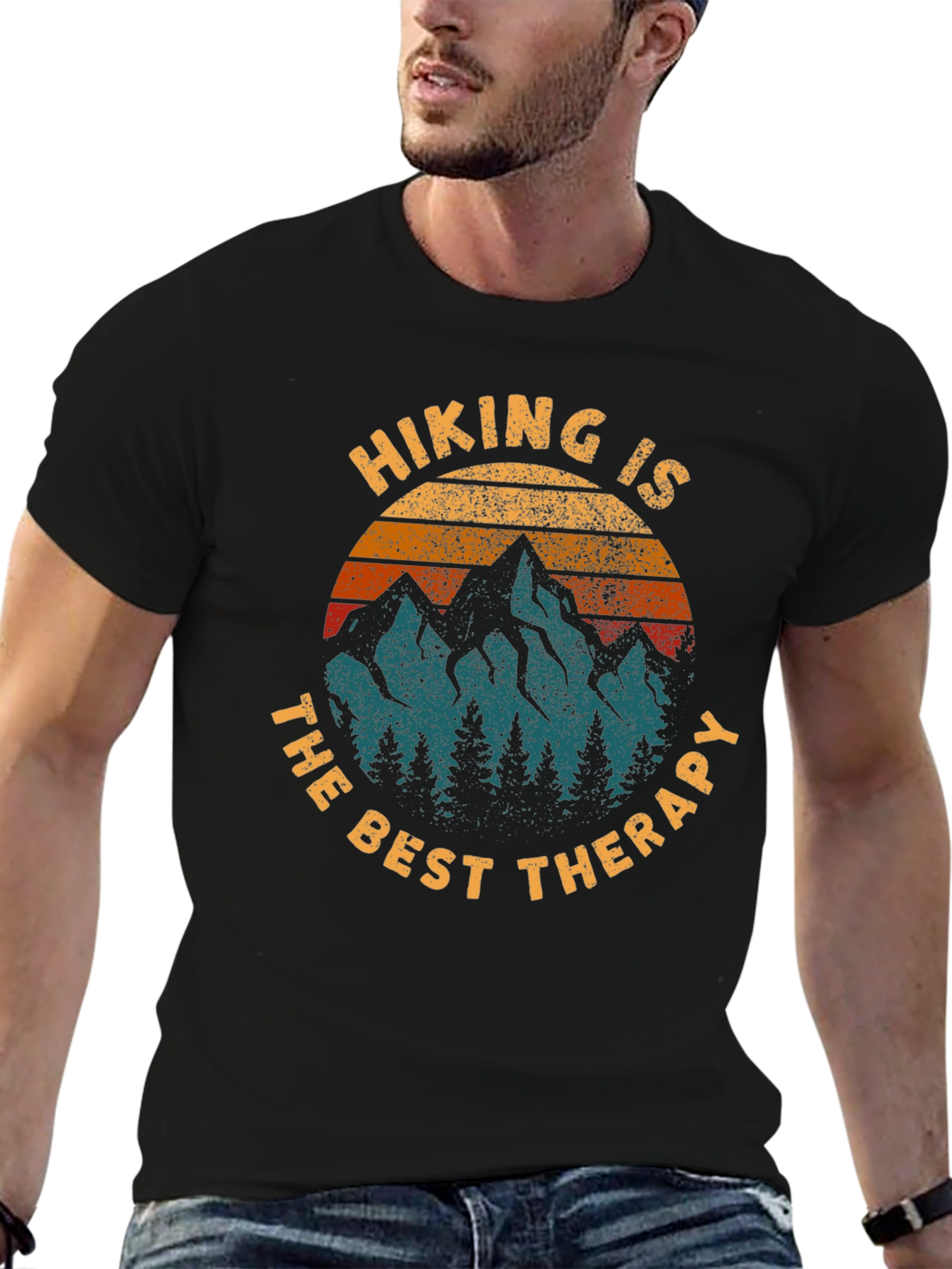 Hiking is Therapy Graphic Tee - Nature Lover Shirt