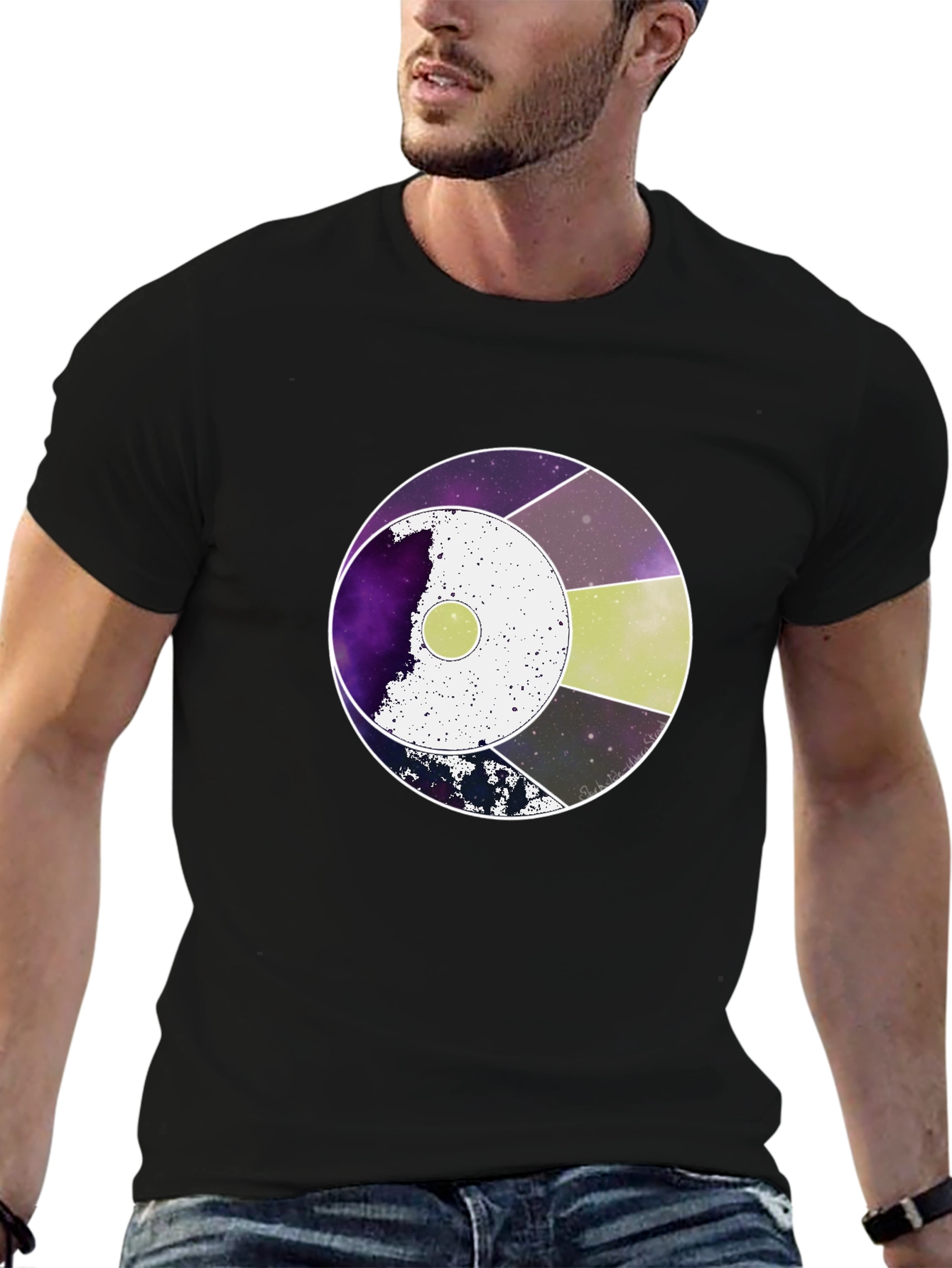 Galaxy Graphic Black T-Shirt