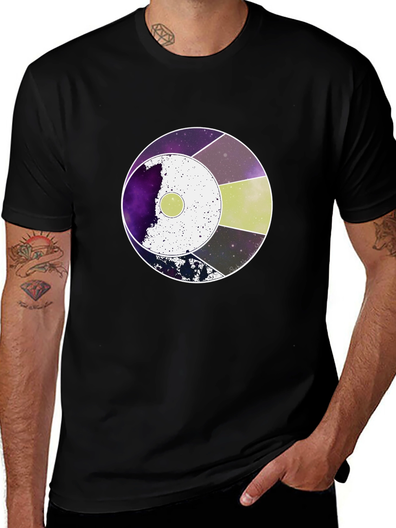Galaxy Graphic Black T-Shirt