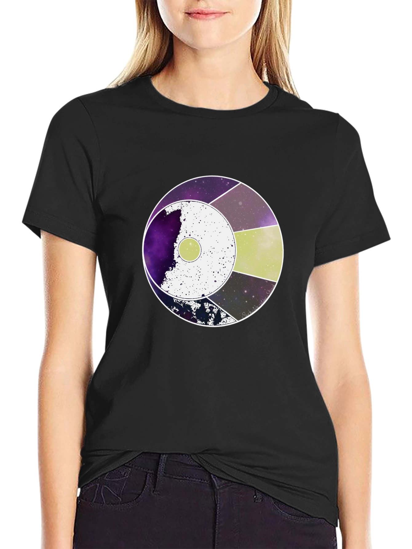 Galaxy Graphic Black T-Shirt