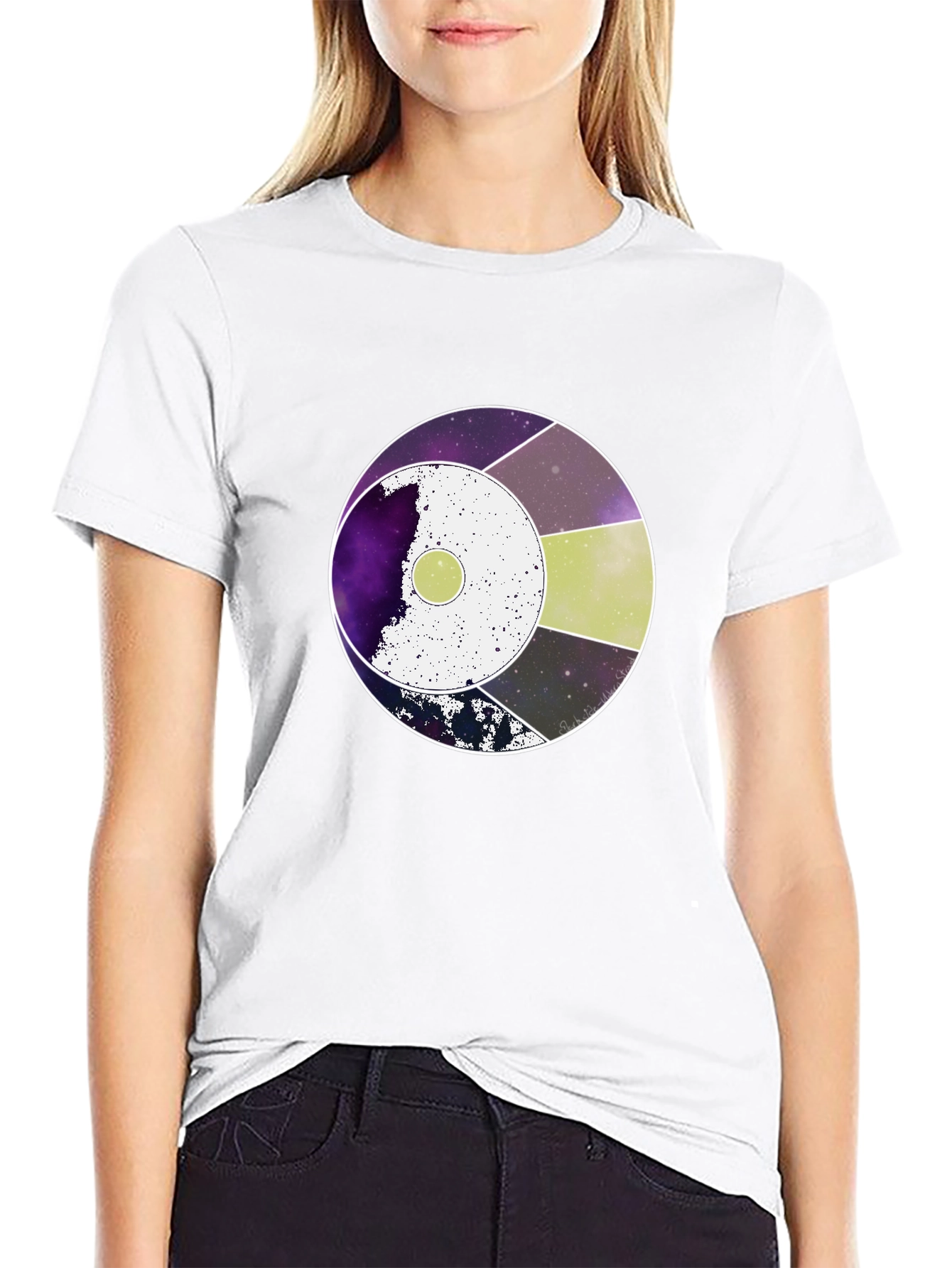Galaxy Graphic Black T-Shirt