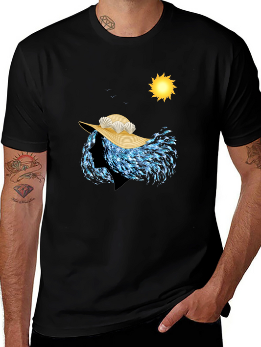 Ocean Wave Woman T-Shirt - Beach Style Graphic Tee