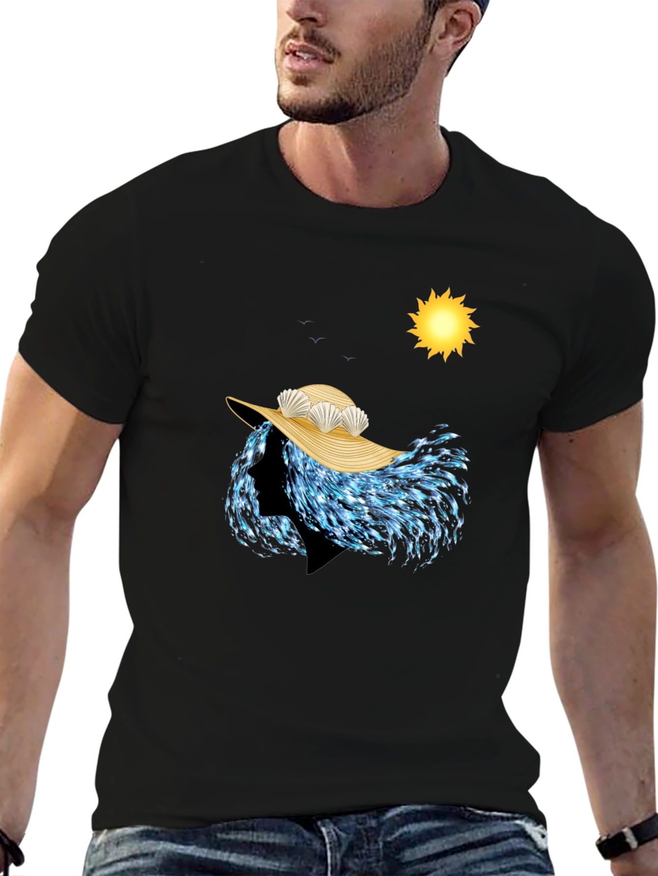 Ocean Wave Woman T-Shirt - Beach Style Graphic Tee