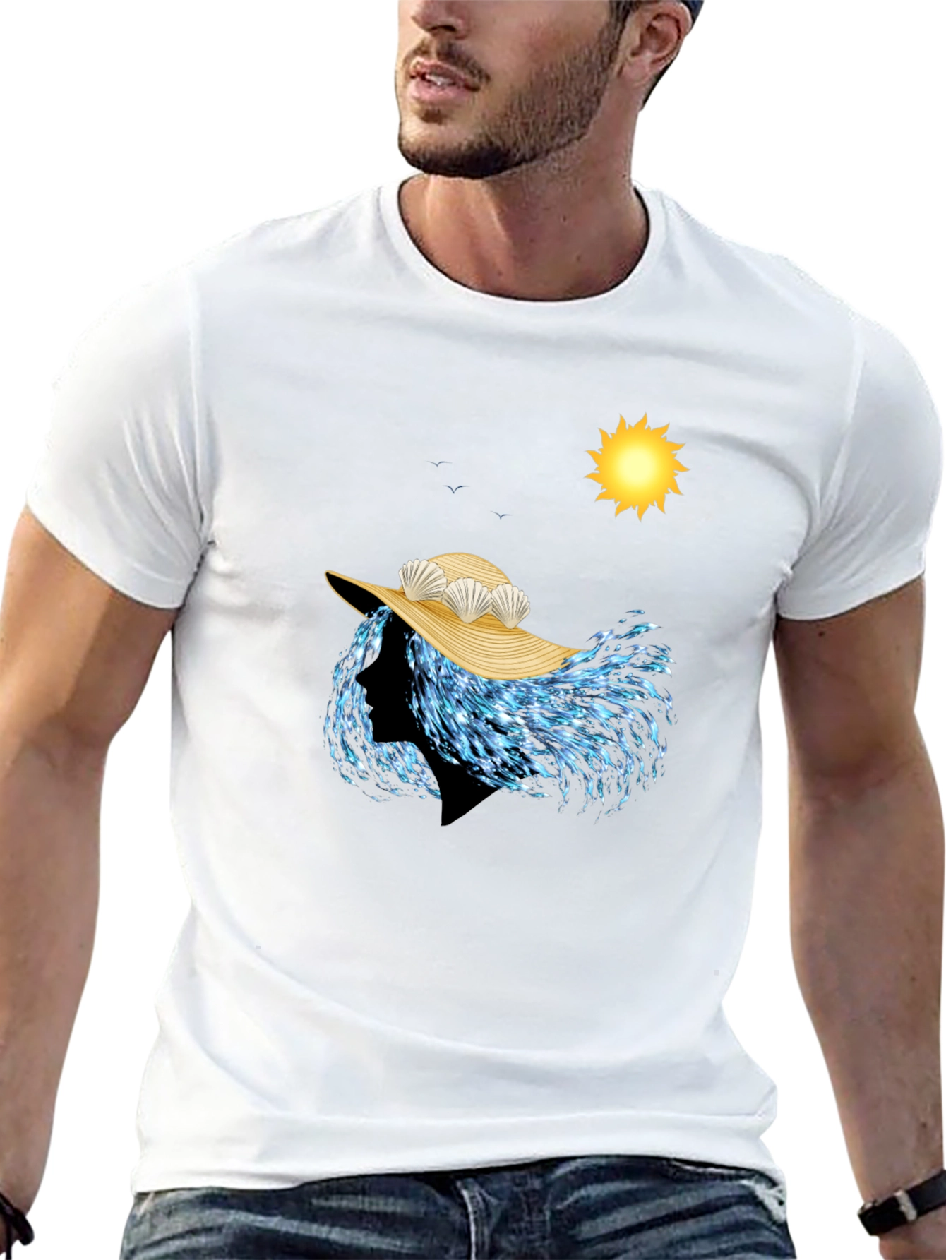 Ocean Wave Woman T-Shirt - Beach Style Graphic Tee