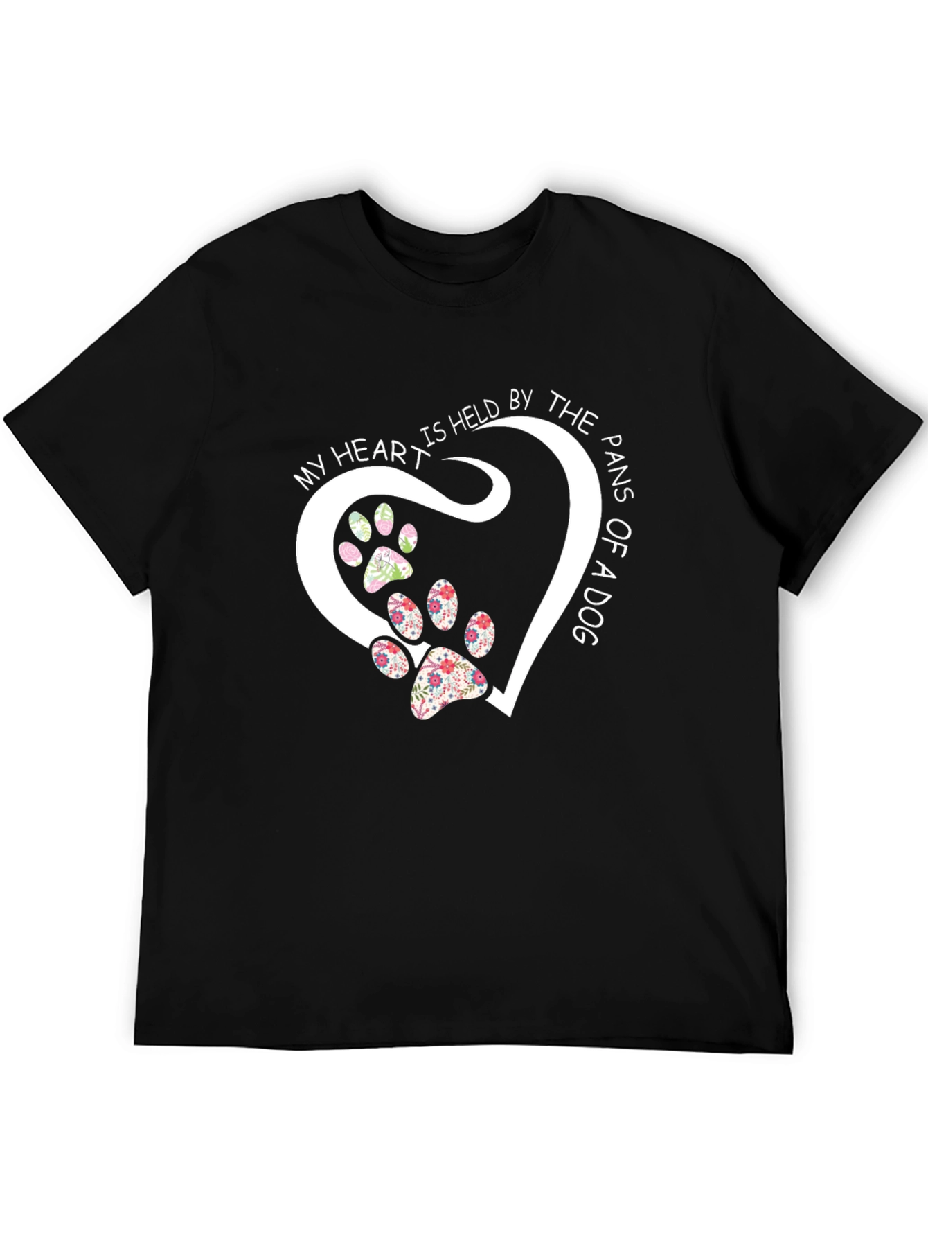 Dog Paw Print Heart T-Shirt