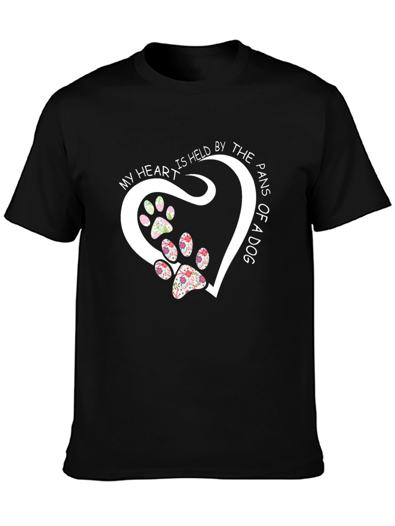 Dog Paw Print Heart T-Shirt