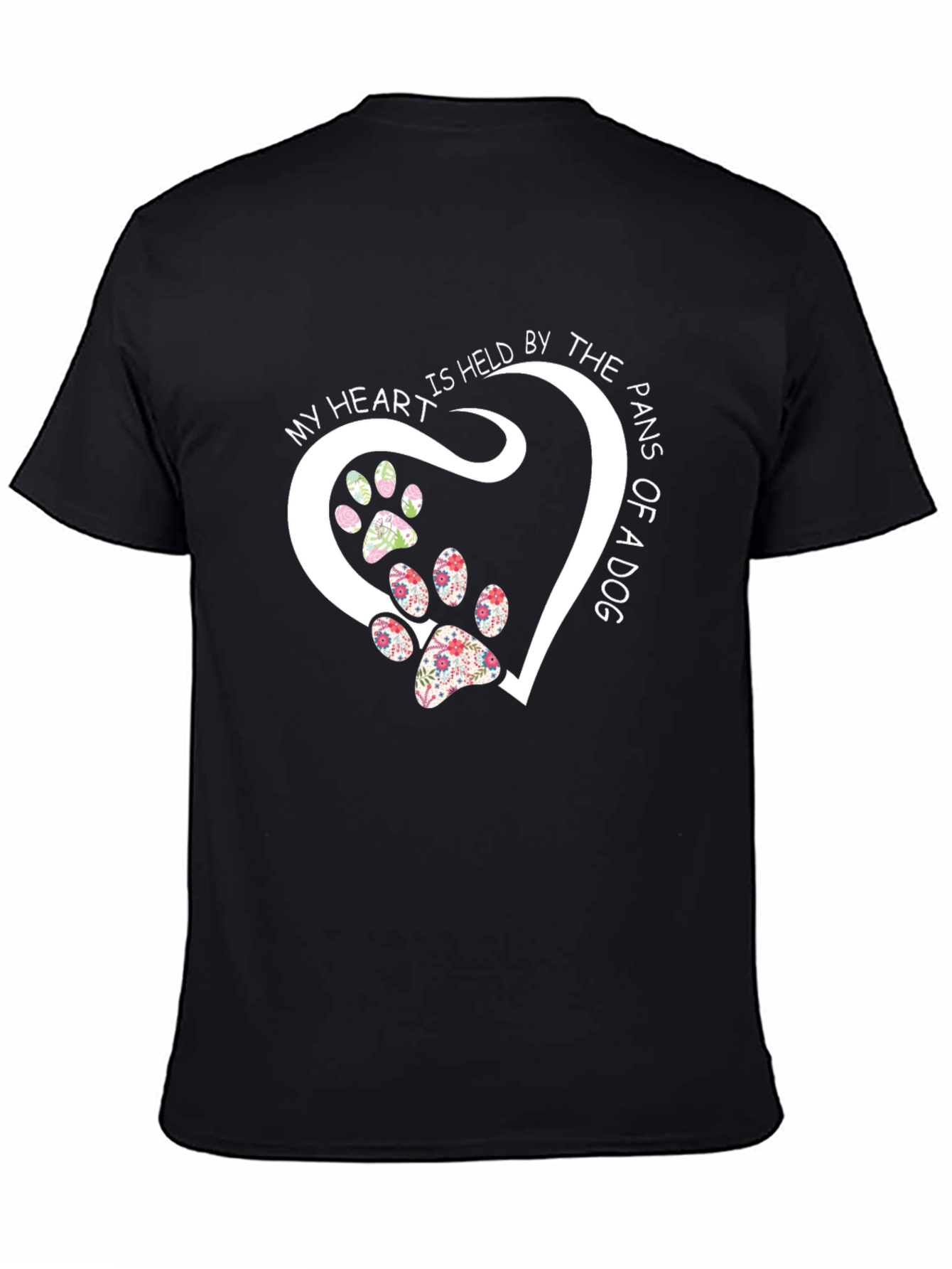 Dog Paw Print Heart T-Shirt