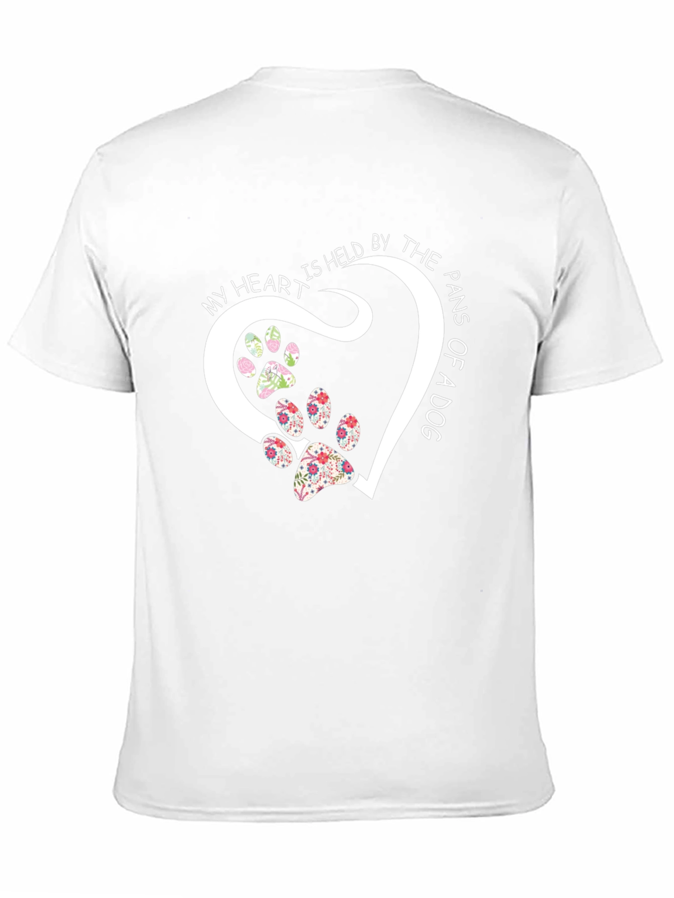 Dog Paw Print Heart T-Shirt