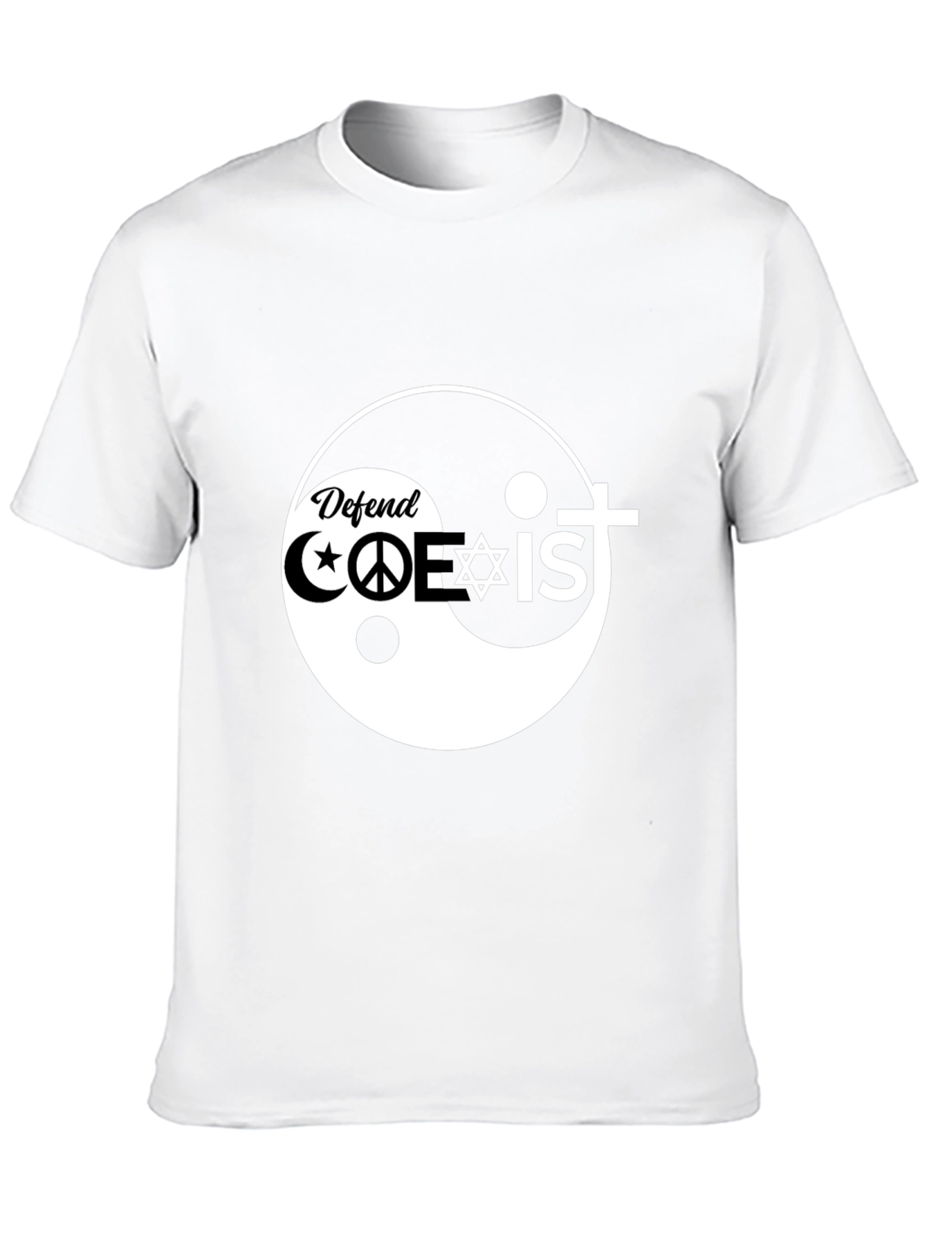 Defend Coexist Black T-Shirt - Religious Tolerance