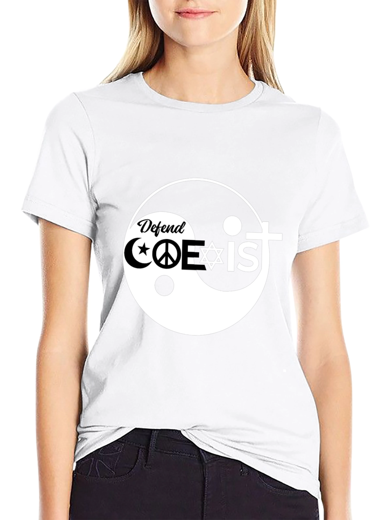 Defend Coexist Black T-Shirt - Religious Tolerance