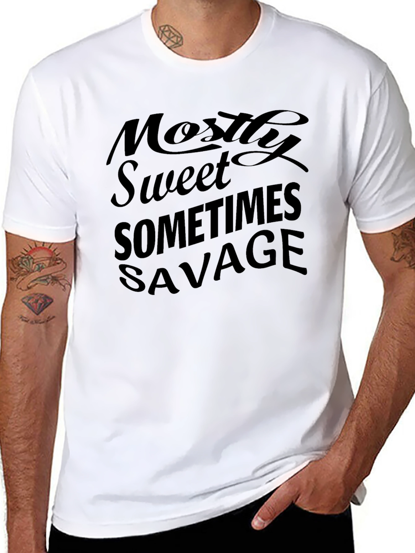 Mostly Sweet Sometimes Savage Black T-Shirt