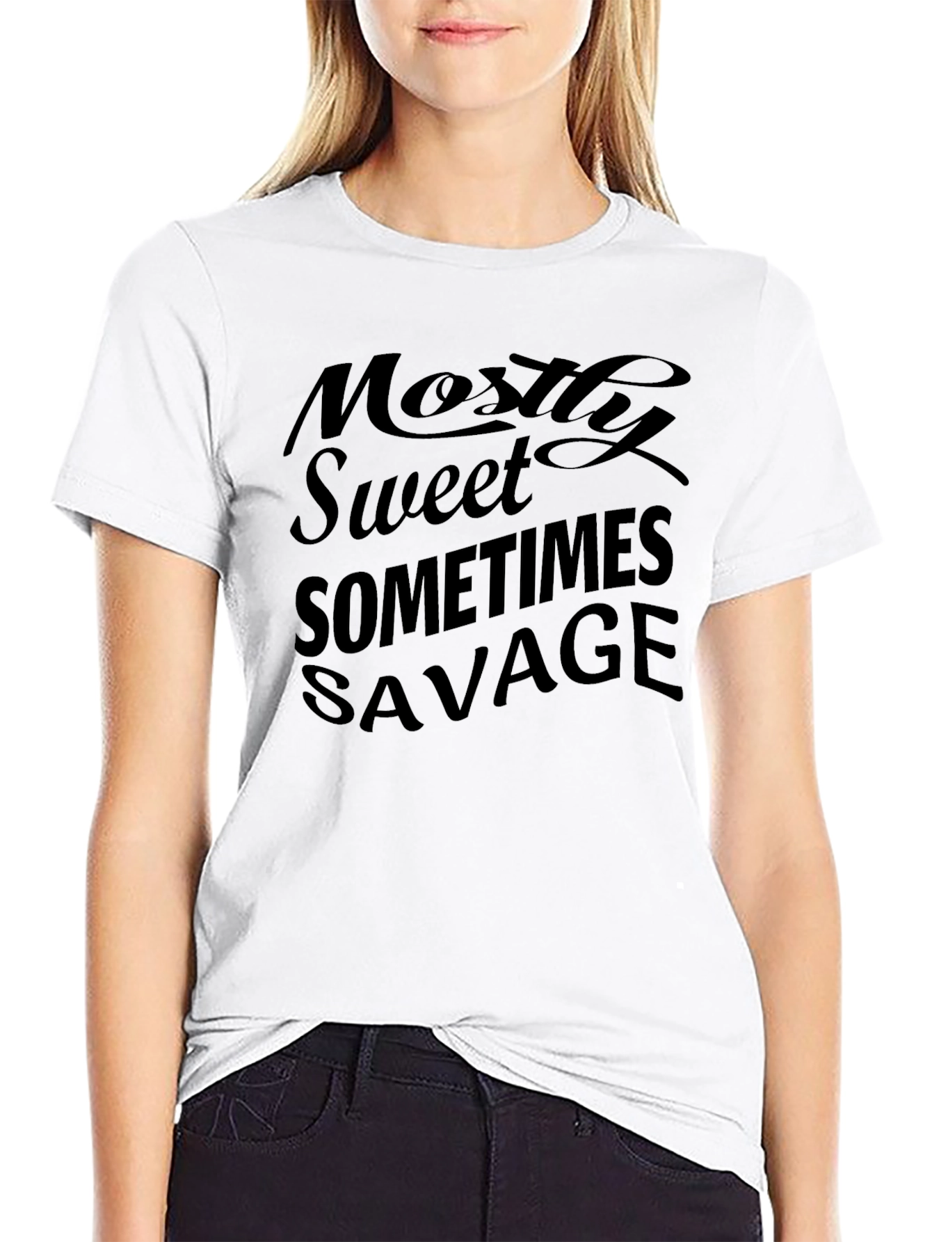 Mostly Sweet Sometimes Savage Black T-Shirt