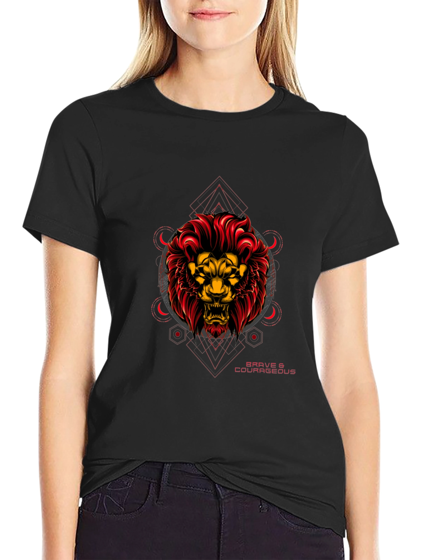 Brave & Courageous Lion Graphic Tee