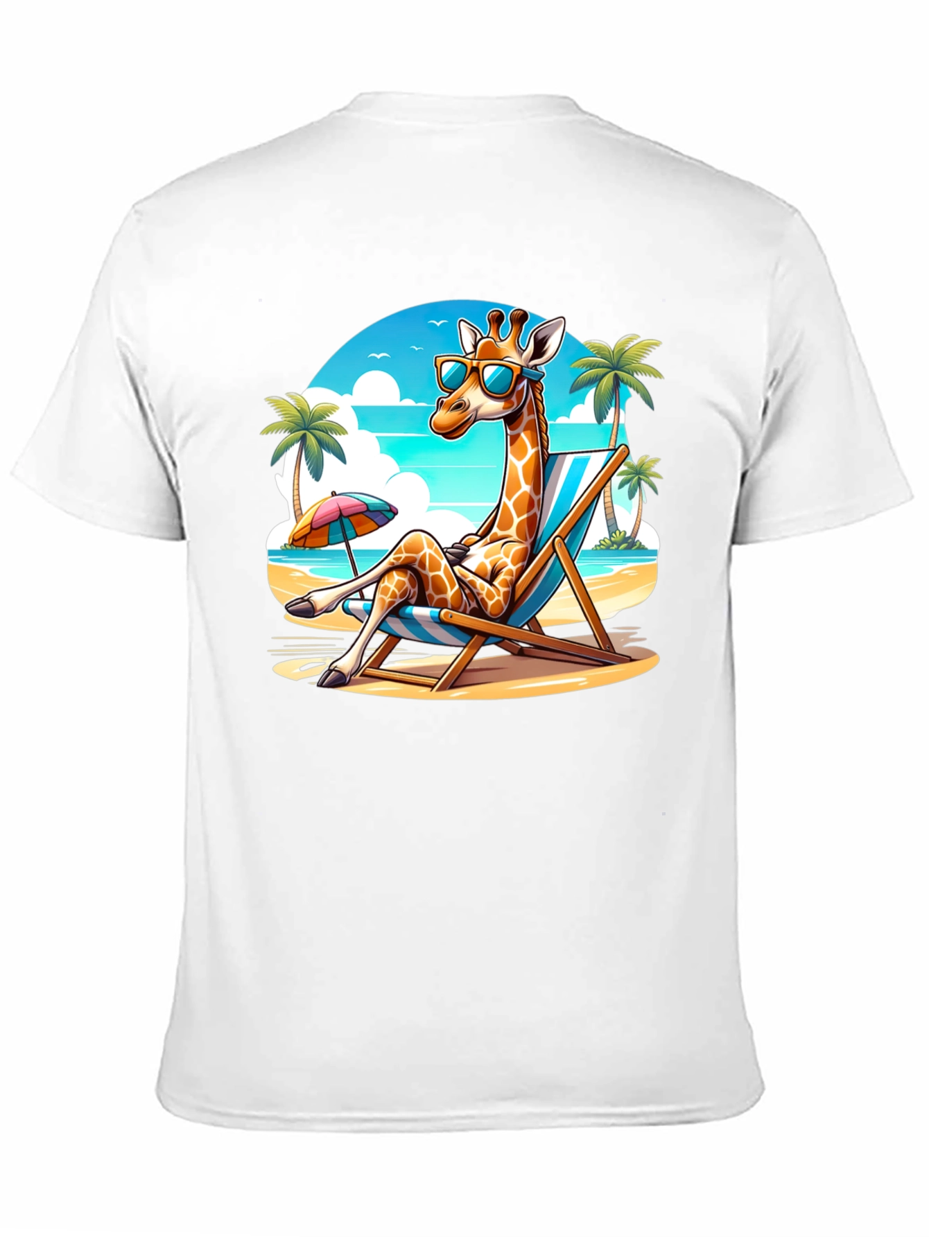 Giraffe Beach Vacation T-Shirt