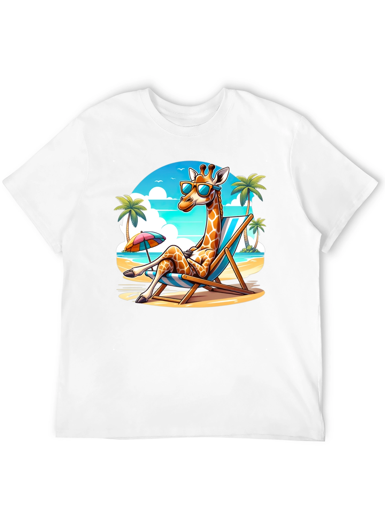 Giraffe Beach Vacation T-Shirt