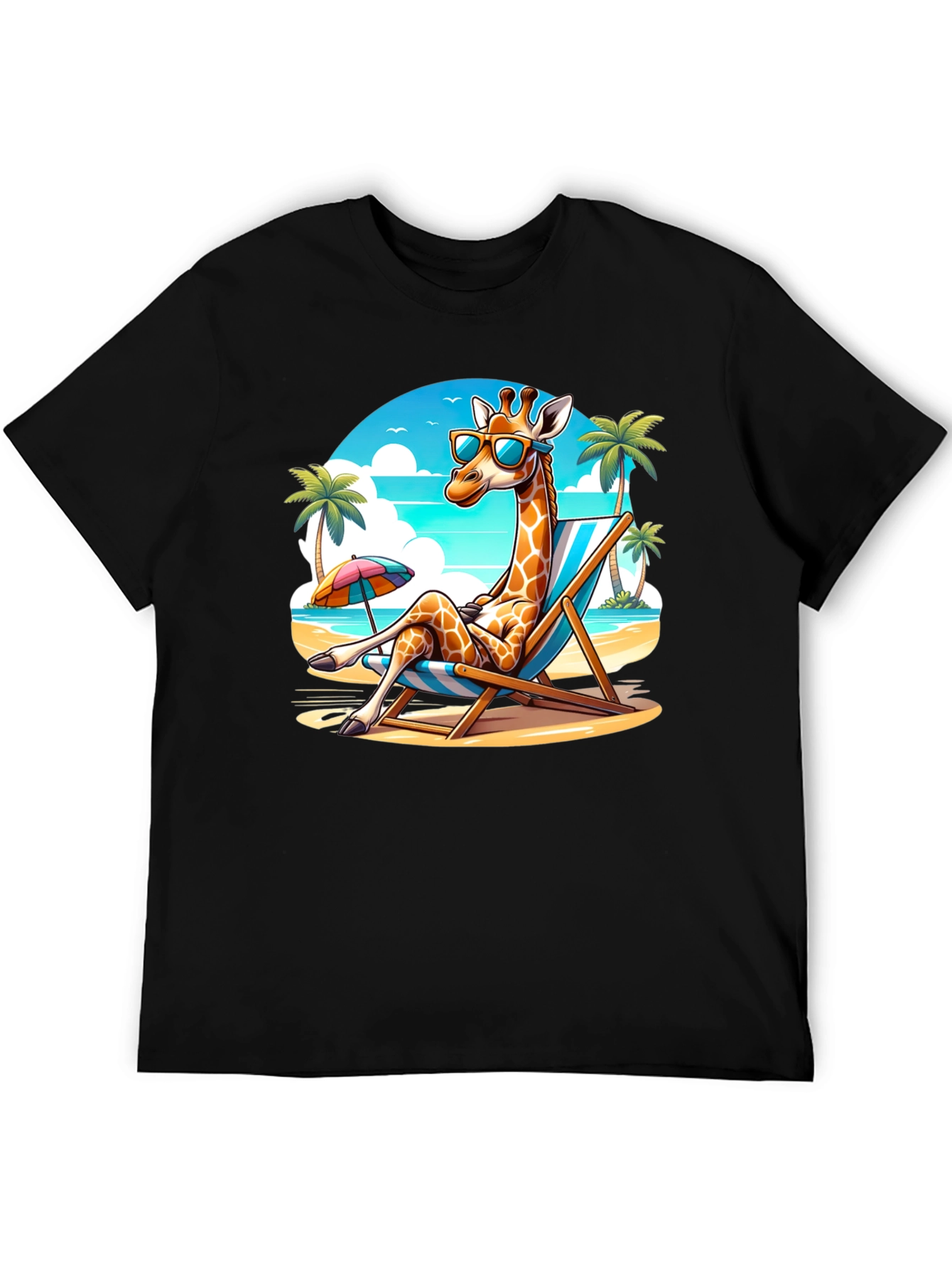 Giraffe Beach Vacation T-Shirt