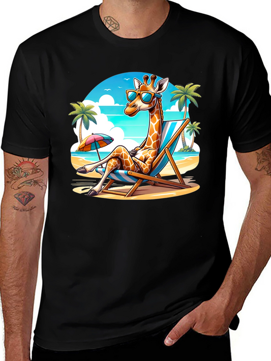 Giraffe Beach Vacation T-Shirt