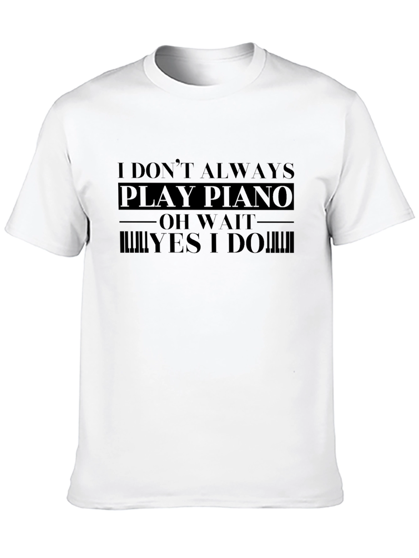Piano Player Graphic T-Shirt - Humorous Musician Tee