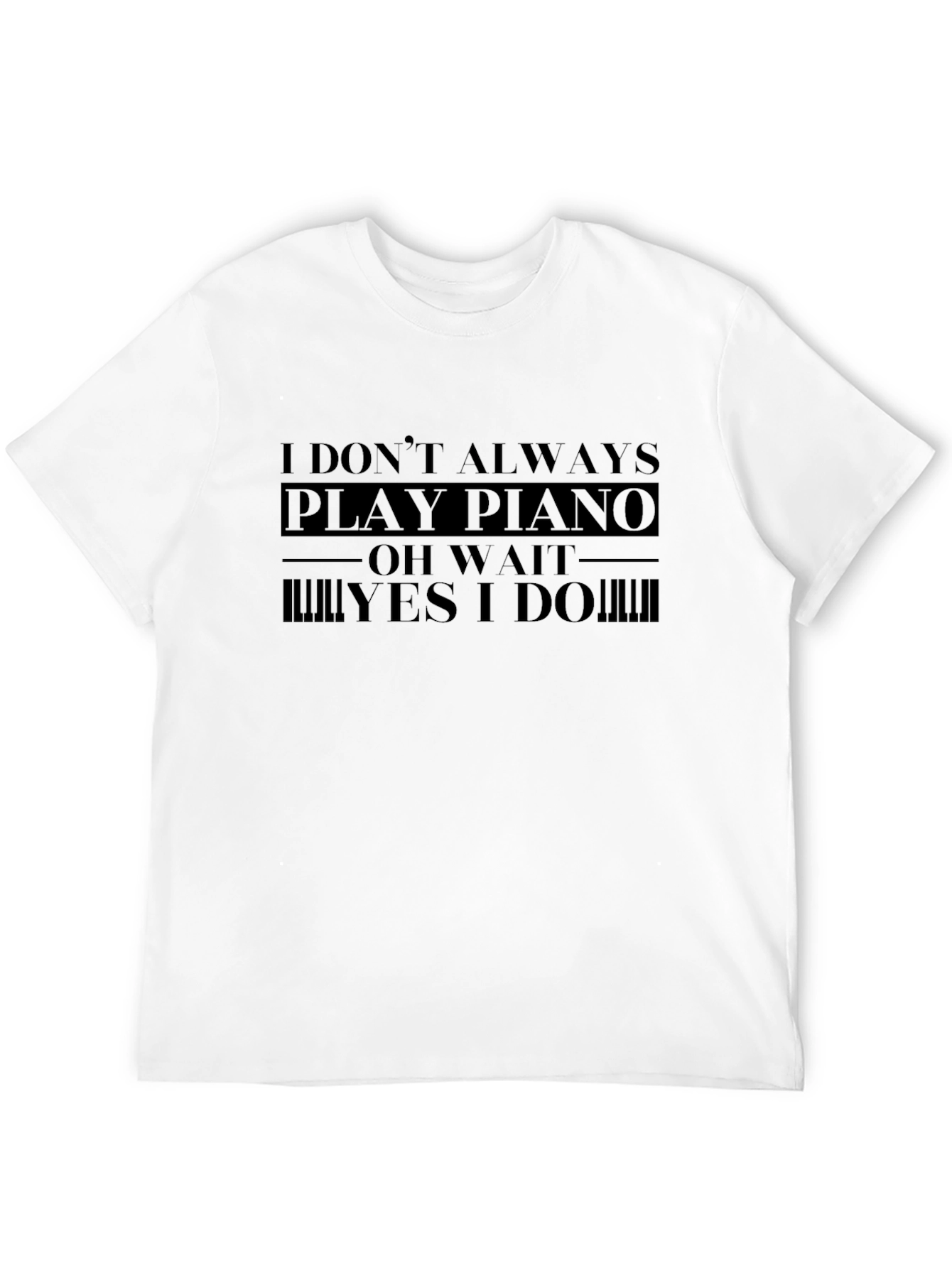 Piano Player Graphic T-Shirt - Humorous Musician Tee