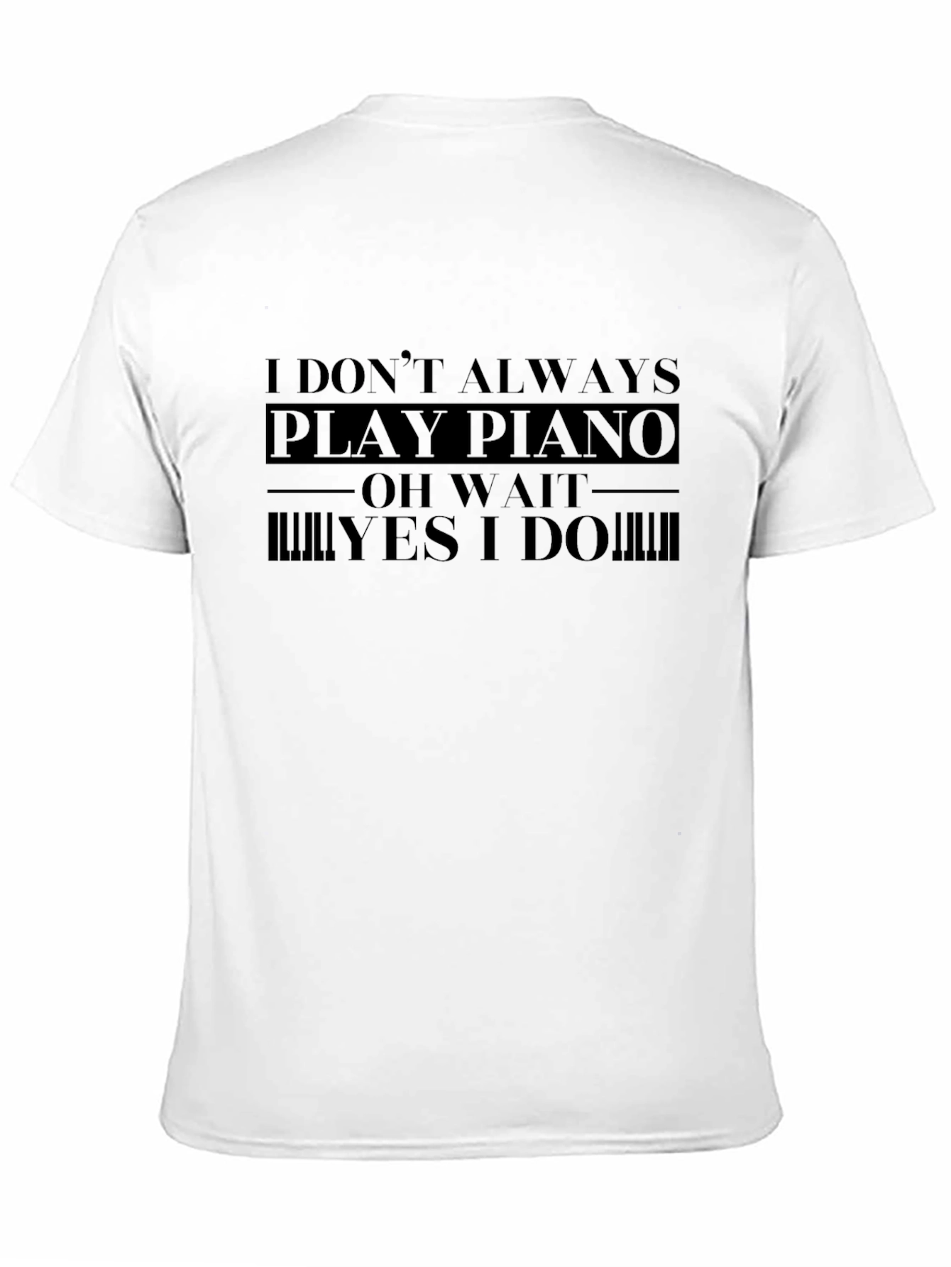 Piano Player Graphic T-Shirt - Humorous Musician Tee