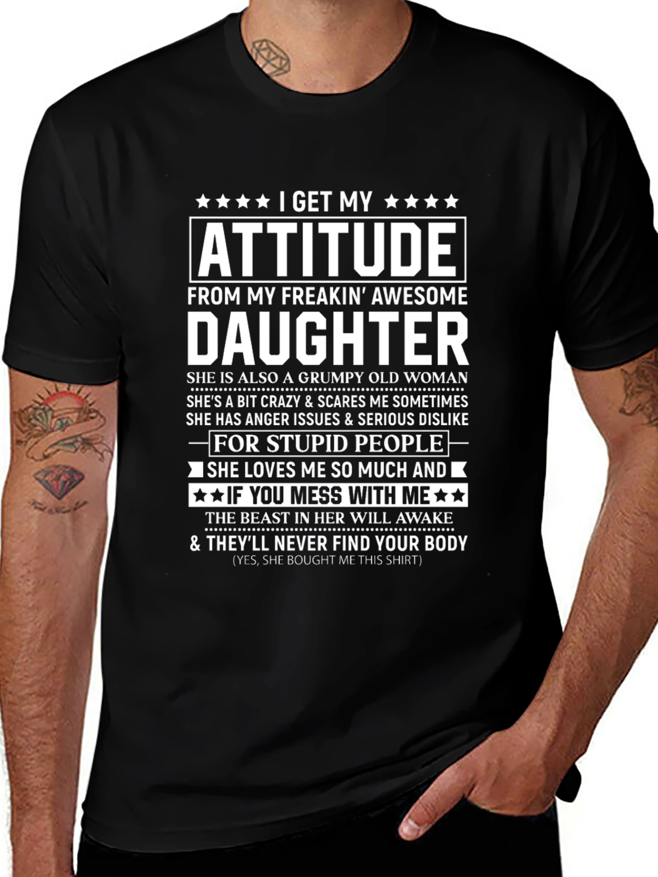 I Get My Attitude From My Daughter Graphic Tee
