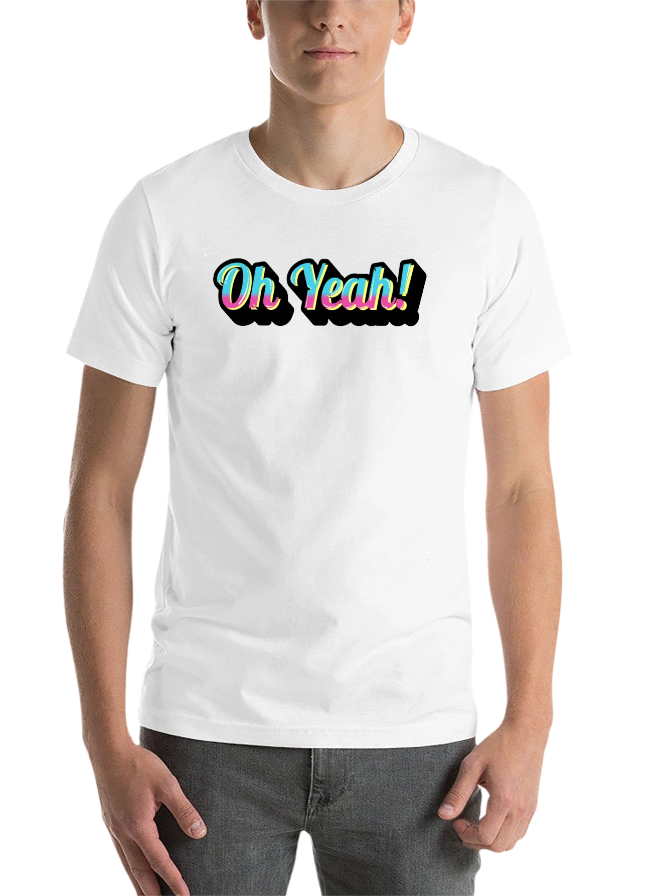 Oh Yeah! Graphic Black T-Shirt