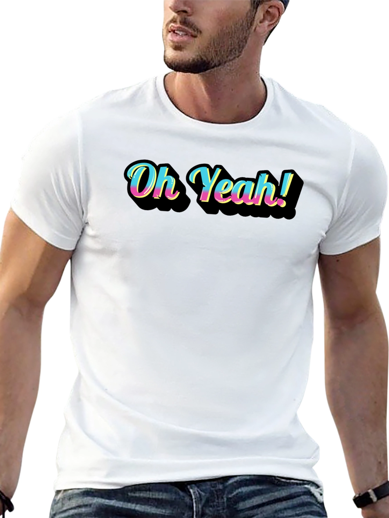 Oh Yeah! Graphic Black T-Shirt
