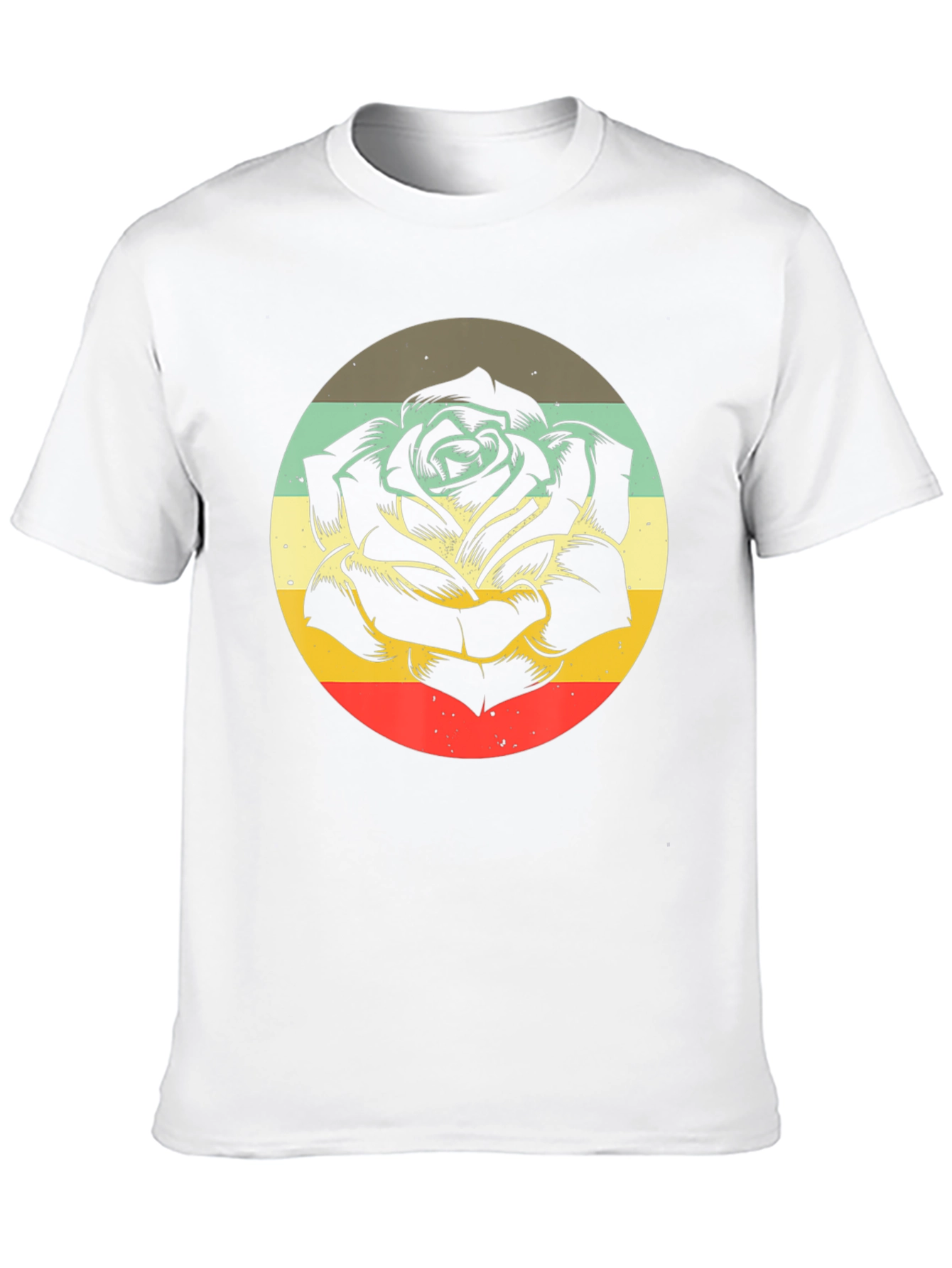 Retro Rose Graphic T-Shirt - Black