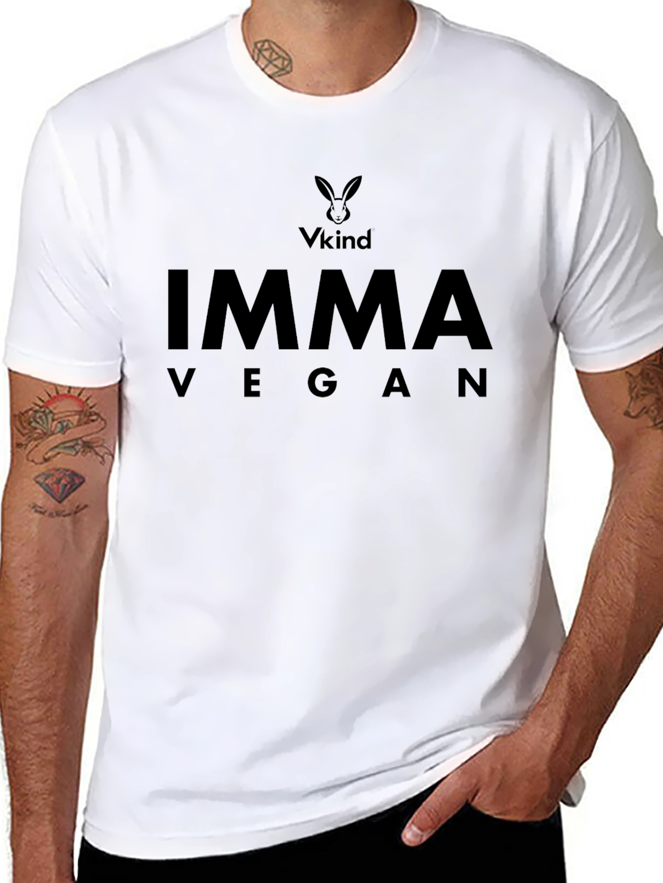 Imma Vegan Black T-Shirt - Vkind