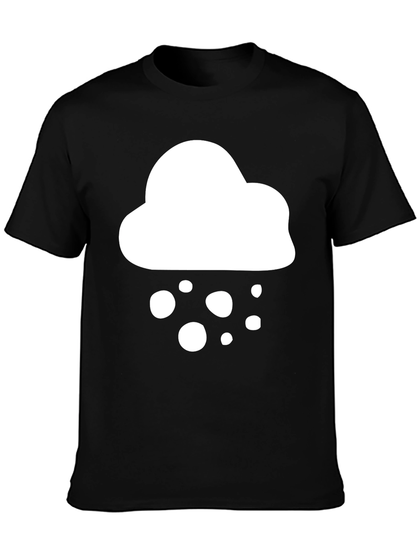 Cloud Graphic T-Shirt - Black Casual Tee