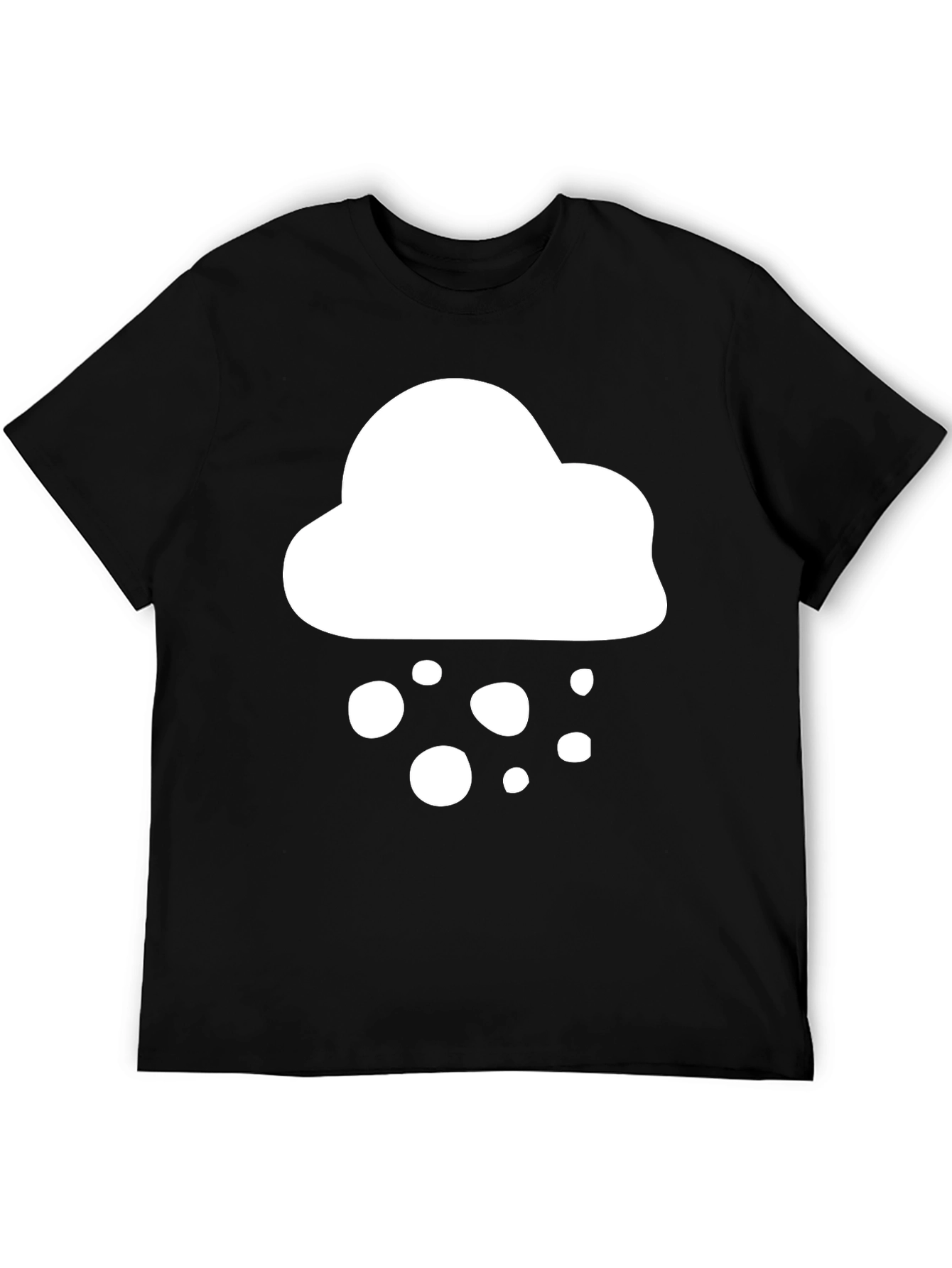 Cloud Graphic T-Shirt - Black Casual Tee
