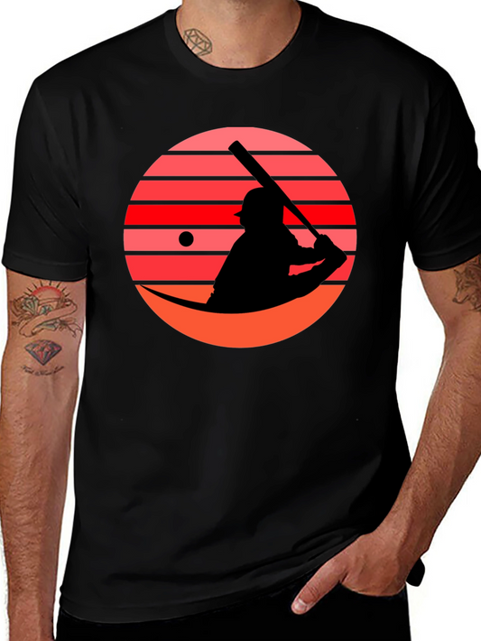 Retro Sunset Baseball Graphic Tee