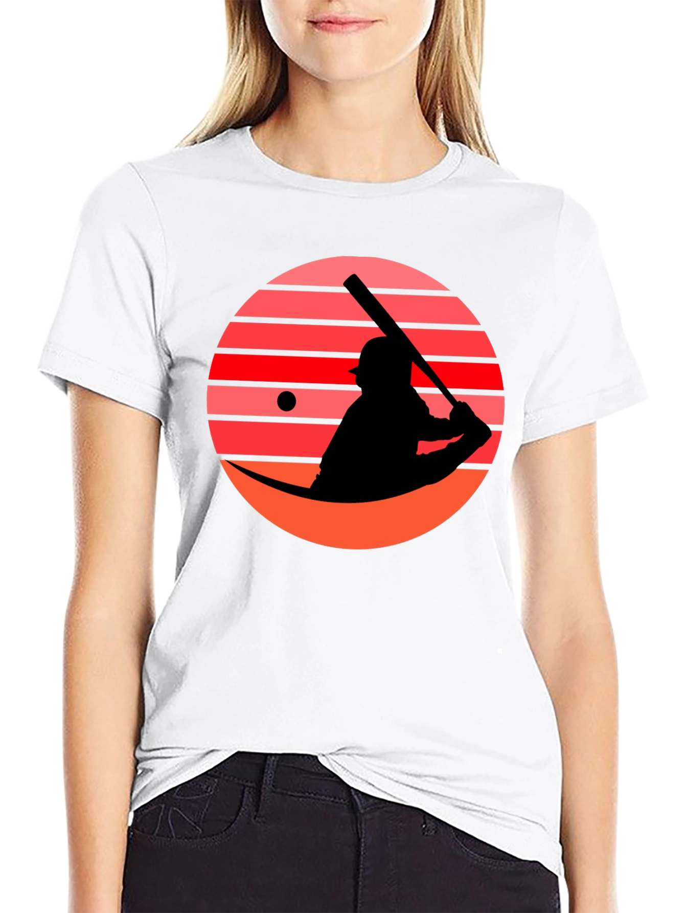 Retro Sunset Baseball Graphic Tee