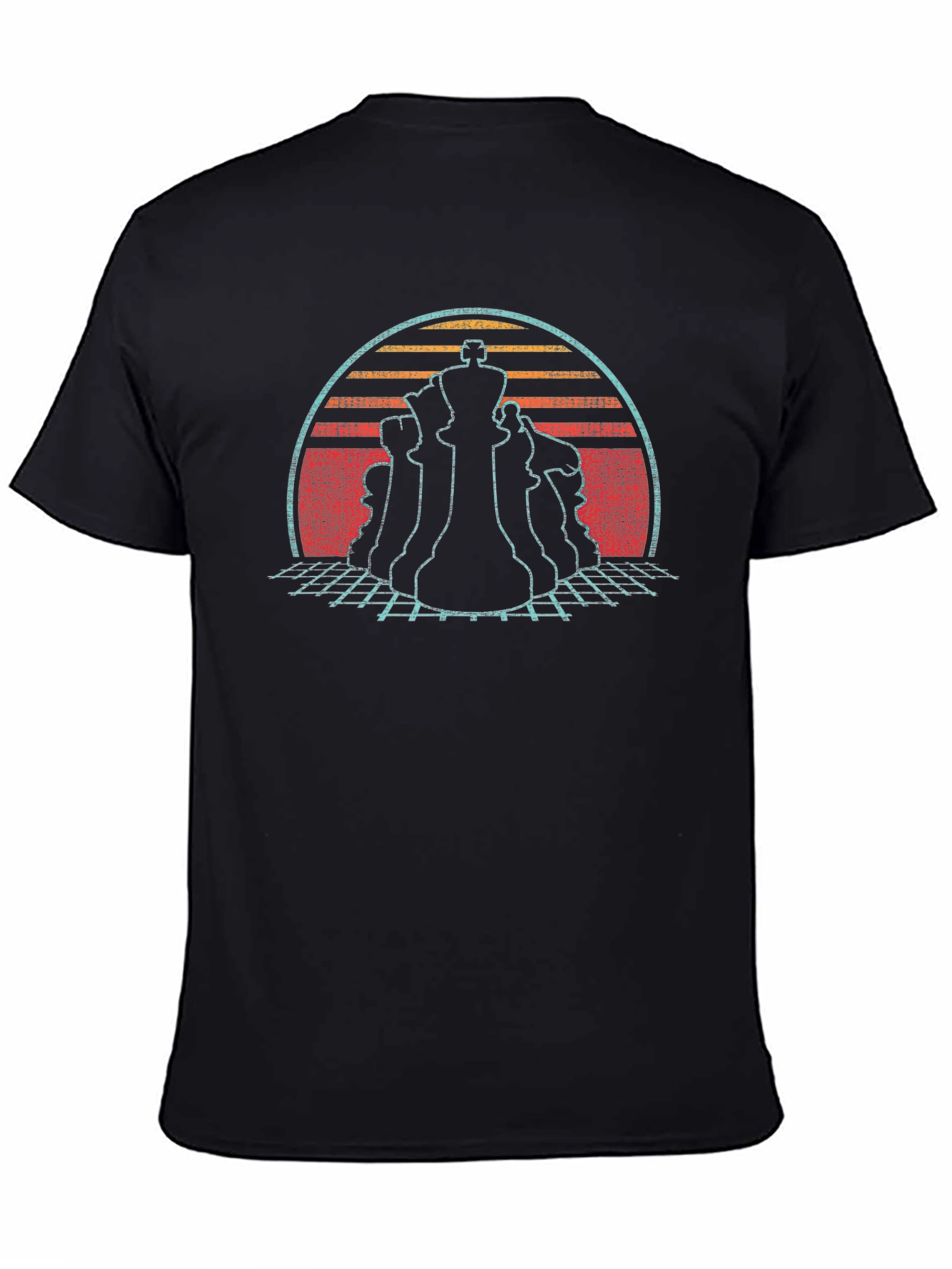 Retro Chess Piece Graphic T-Shirt