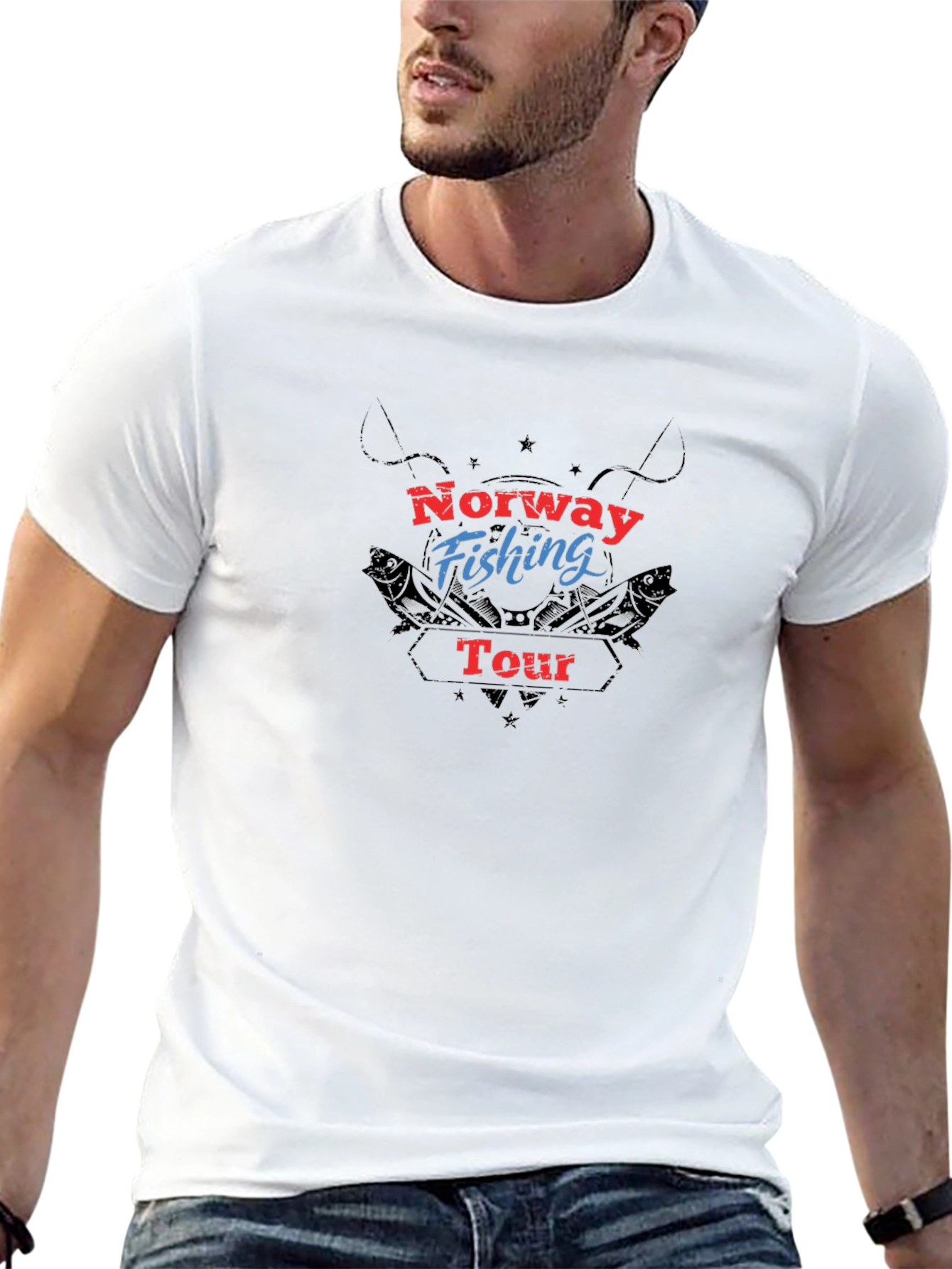 Norway Fishing Tour Black T-Shirt