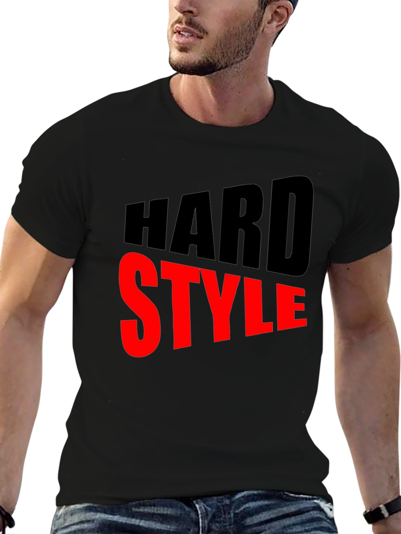 Hard Style Graphic Print Mens Black T-Shirt