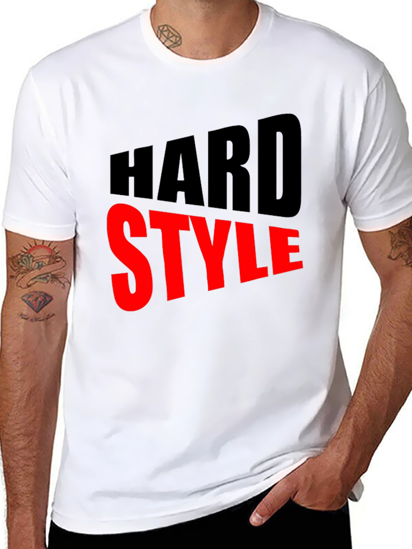 Hard Style Graphic Print Mens Black T-Shirt